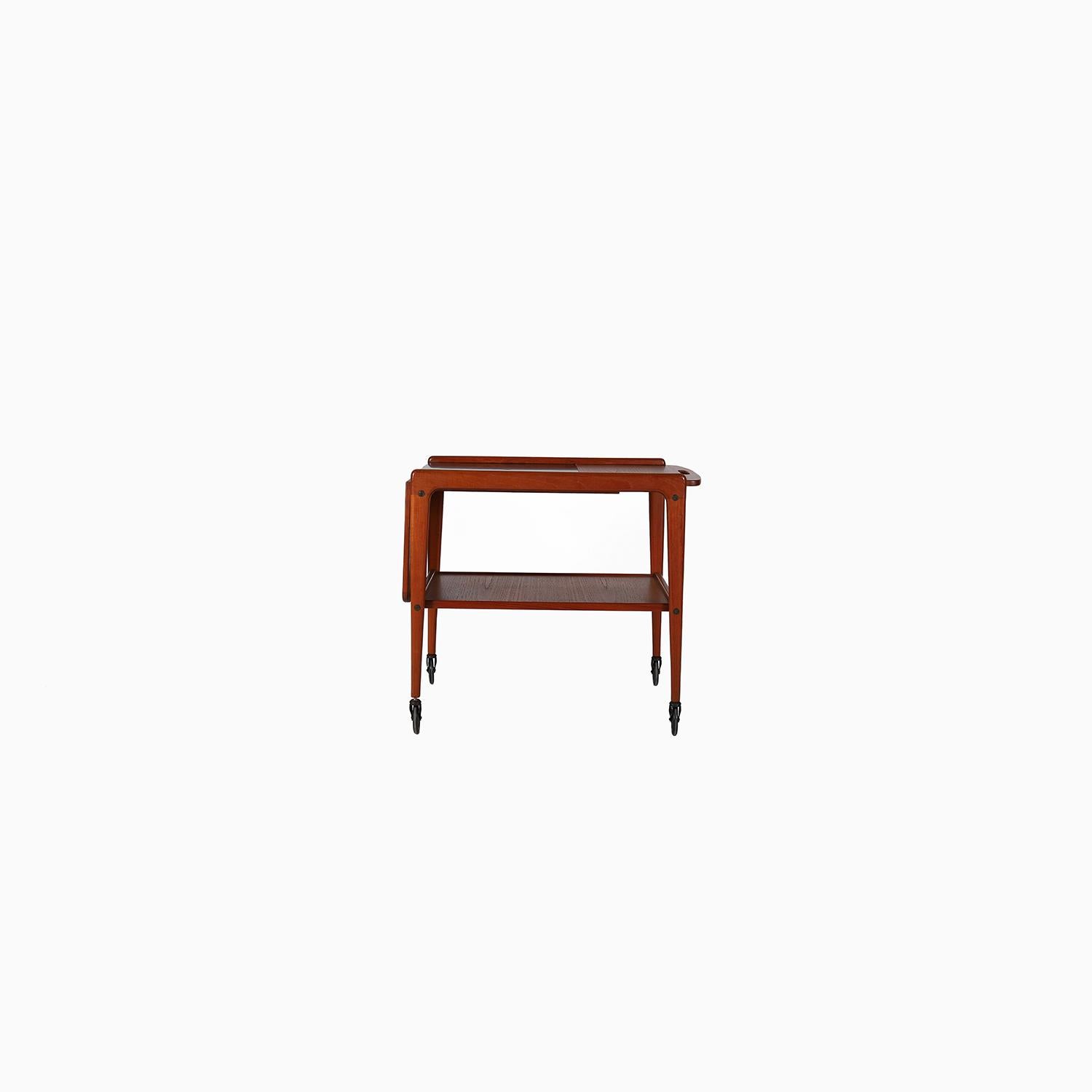 Mid-Century Modern Scandinavian Modern Teak Bar Cart/Server by Yngve Ekström