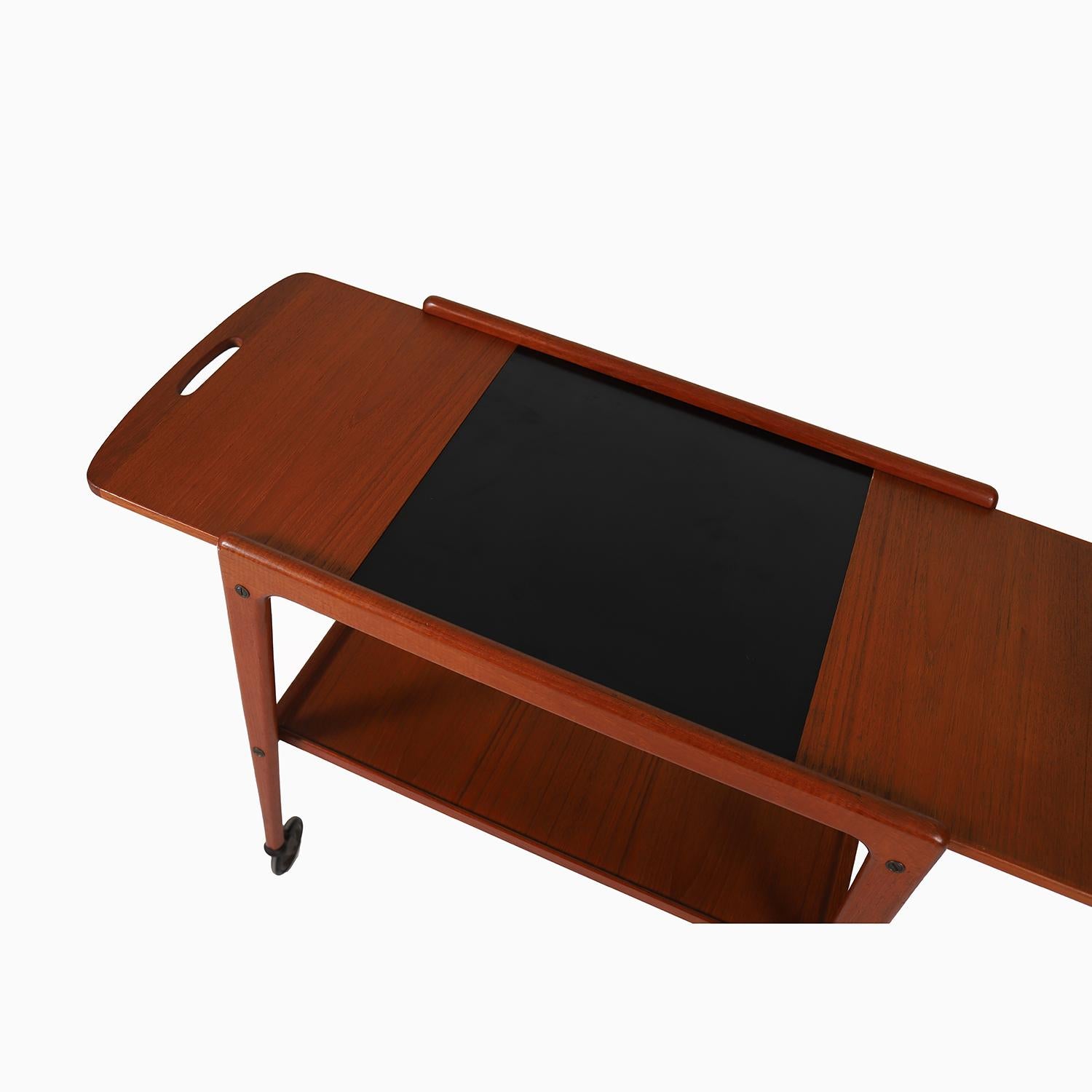 Scandinavian Modern Teak Bar Cart/Server by Yngve Ekström 1