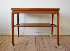 Scandinavian Modern Teak Bar or Serving Cart, Denmark, 1960s
