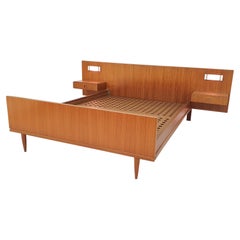 Scandinavian Modern Teak Bed, Denmark, 1950's