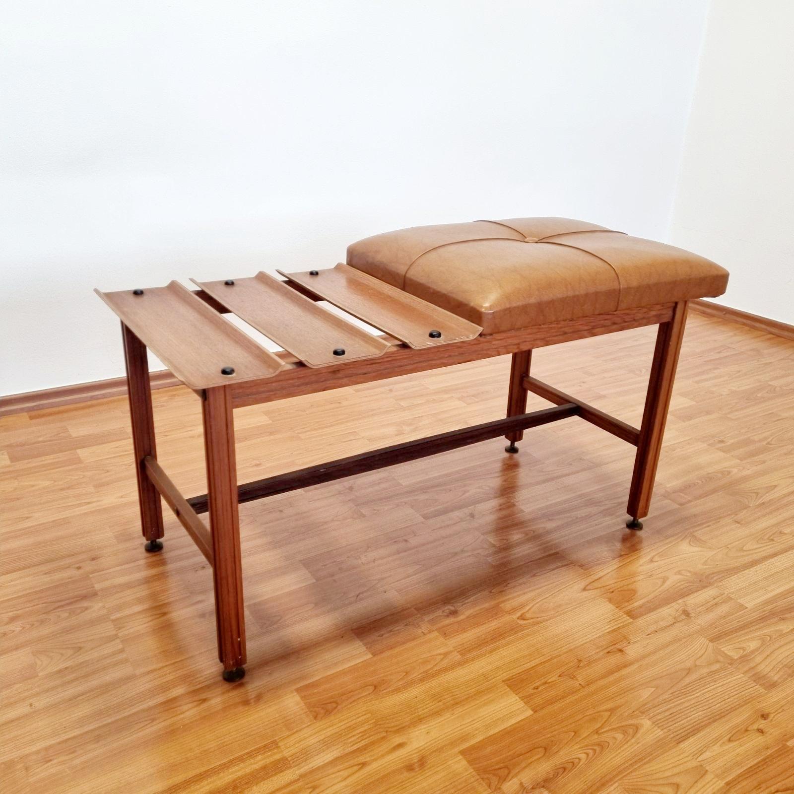 Banc moderne scandinave avec assise, Italie années 60 Bon état - En vente à Lucija, SI
