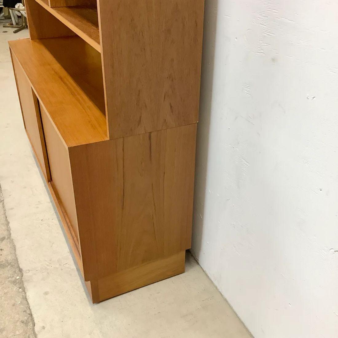 Scandinavian Modern Teak Bookcase with Cabinet by Poul Hundevad 7