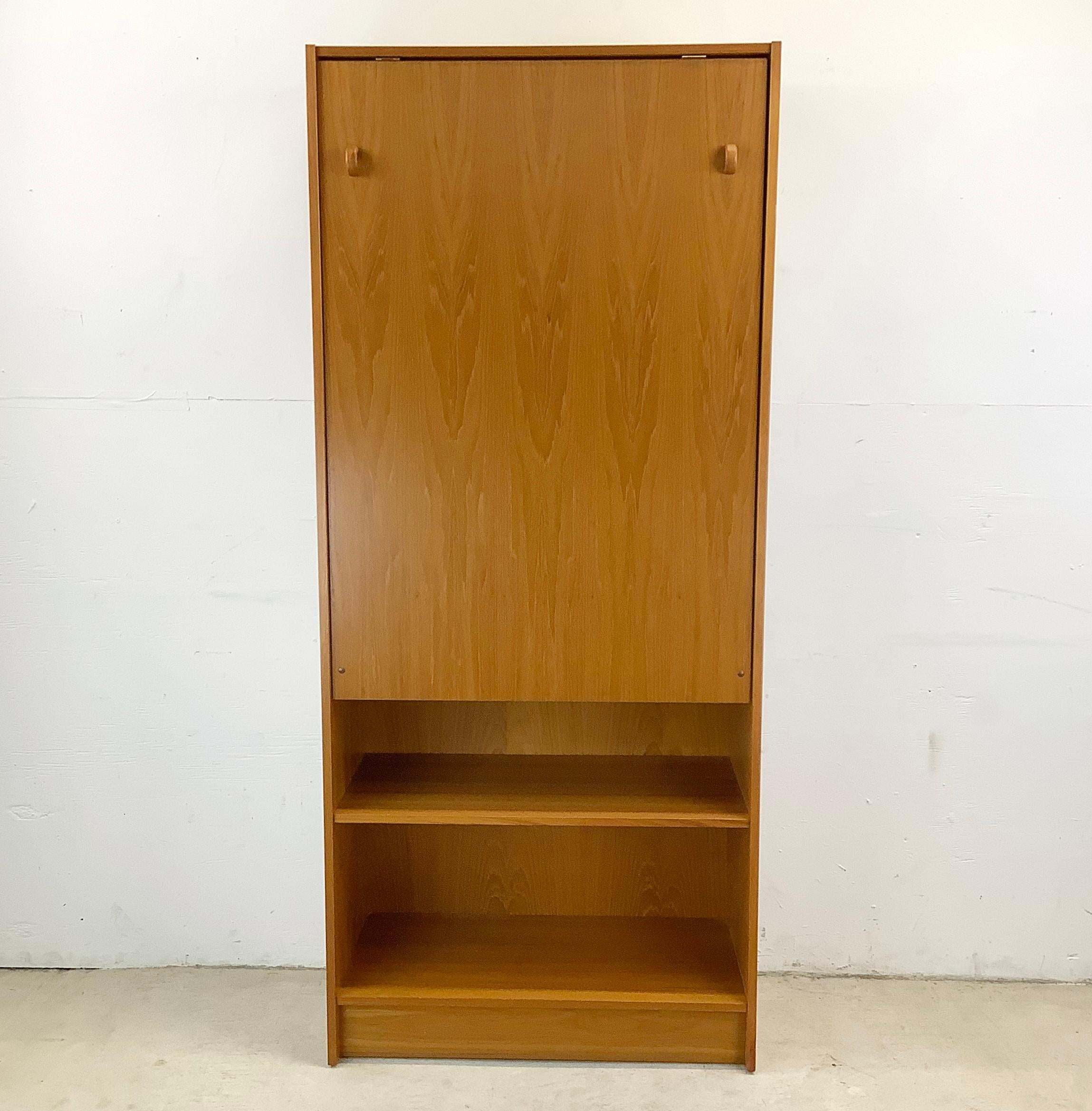 Other Scandinavian Modern Teak Bookcase With Drop Front Desk by Domino Møbler