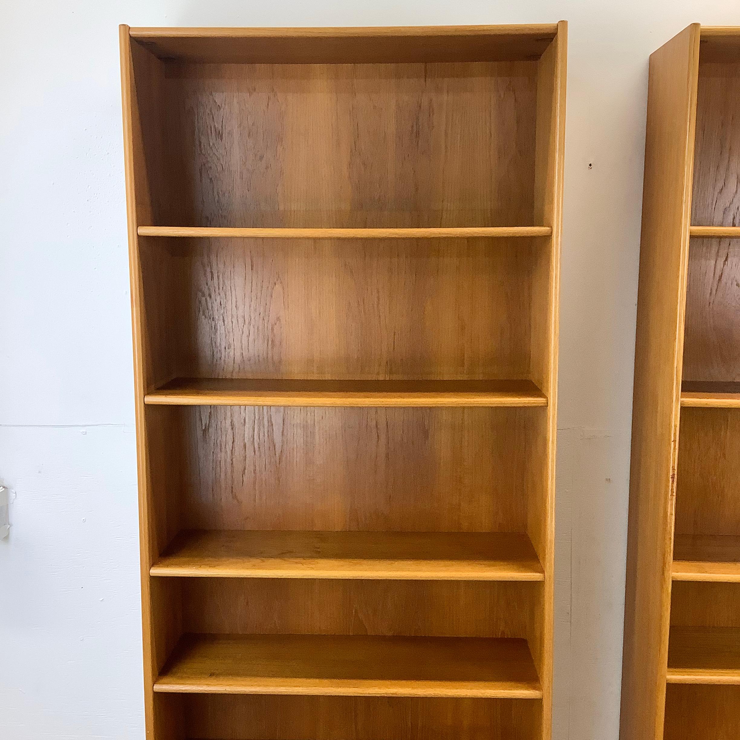 Unknown Scandinavian Modern Teak Bookshelves- a Pair