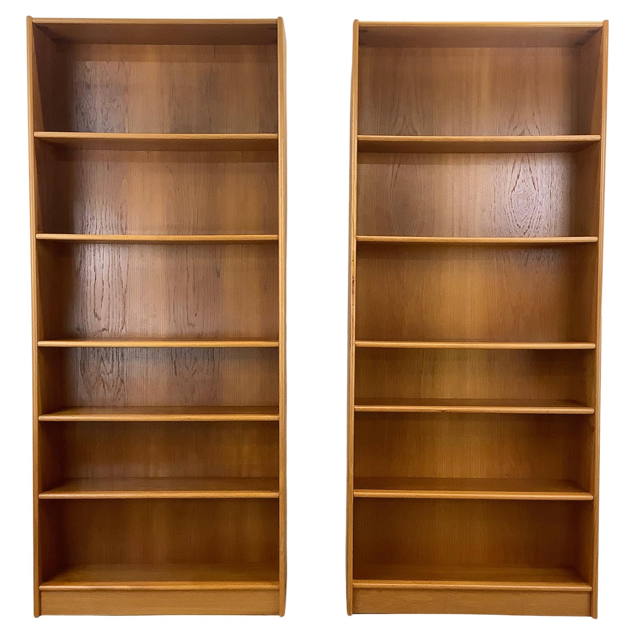 Scandinavian Modern Teak Bookshelves- a Pair