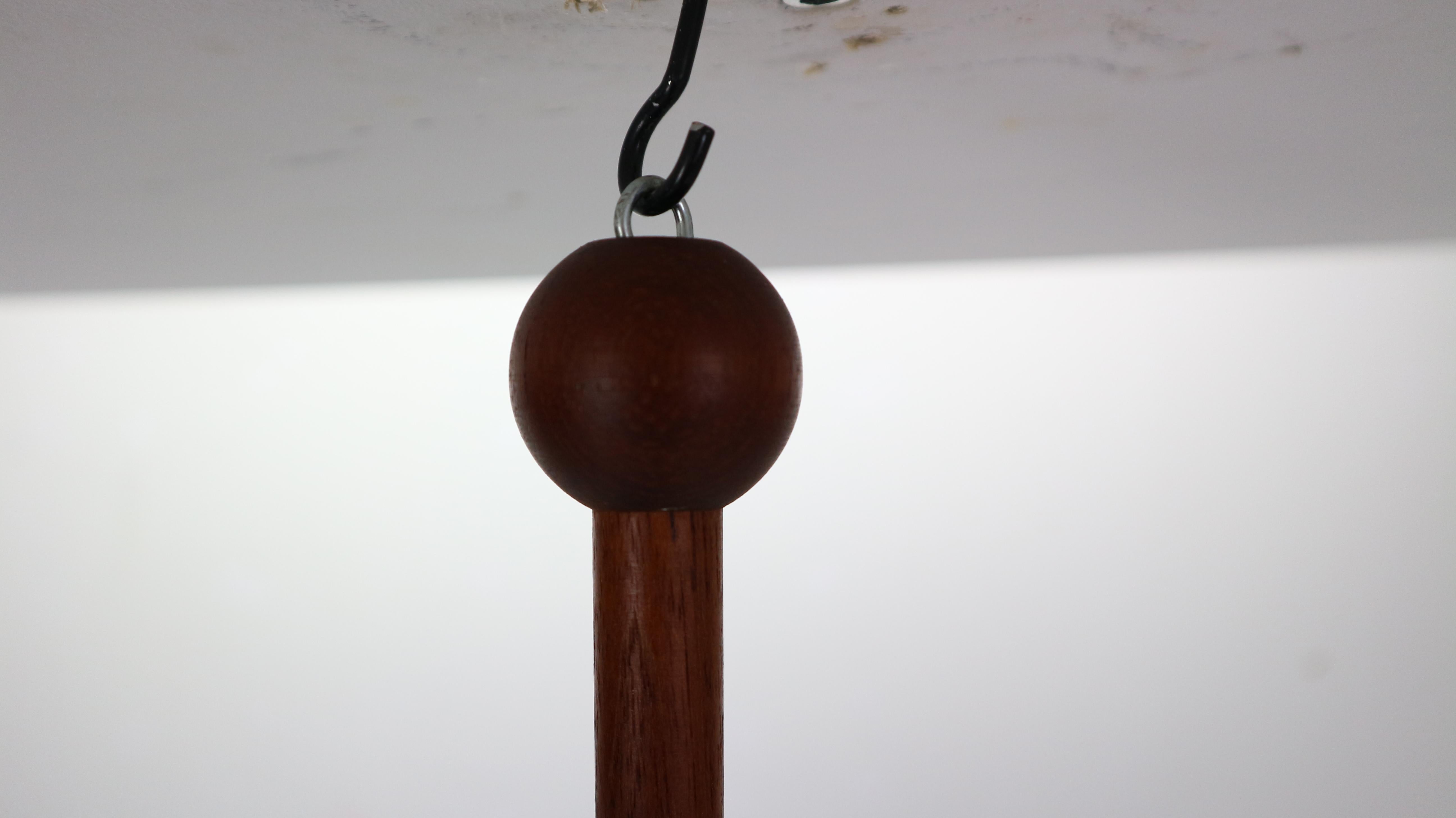 Scandinavian Modern Teak& Brass Hanging Candle Holder, 1960s Denmark 12