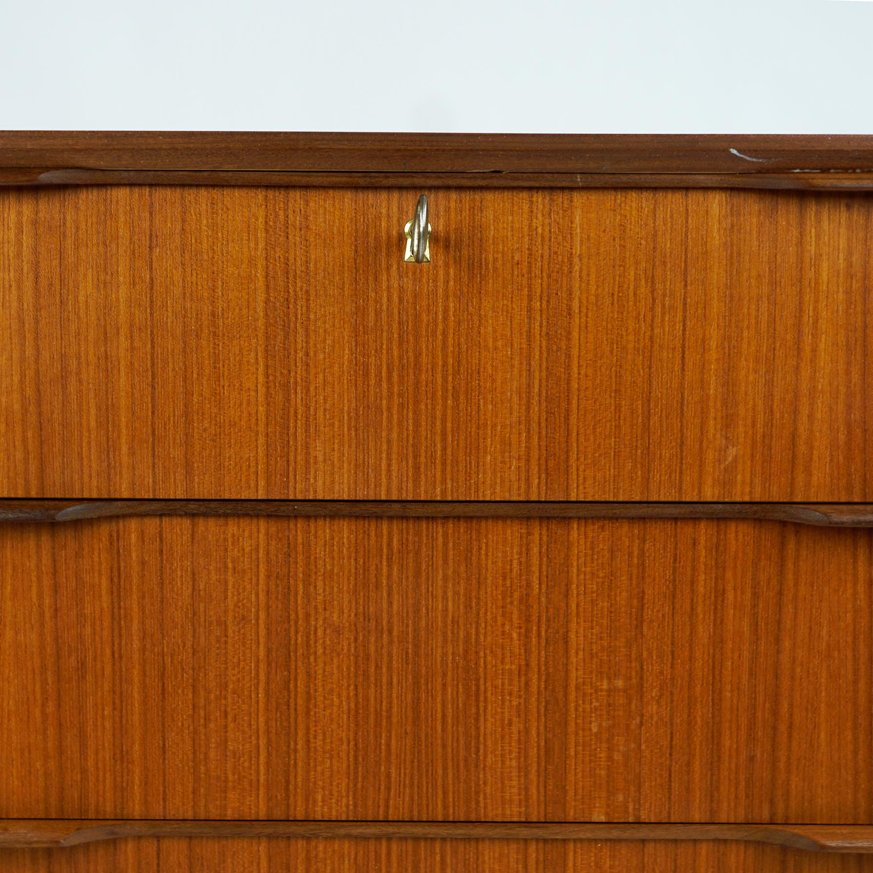 Scandinavian Modern Teak Chest of Drawers Denmark 1960s 1