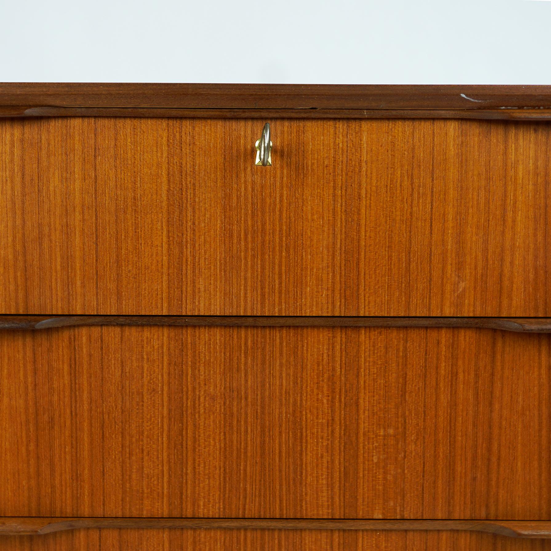 Scandinavian Modern Teak Chest of Drawers Denmark 1960s 1