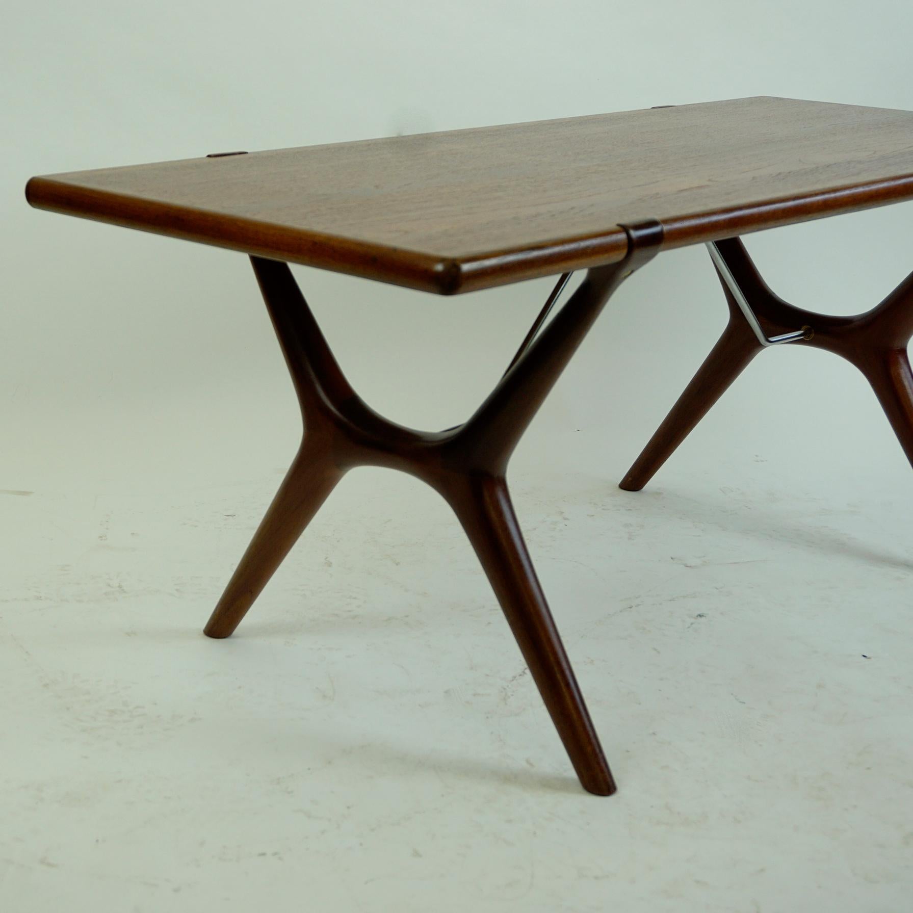 Scandinavian Modern Teak Coffee Table by Karl Erik Ekselius for J.O.C. Vetlanda For Sale 7