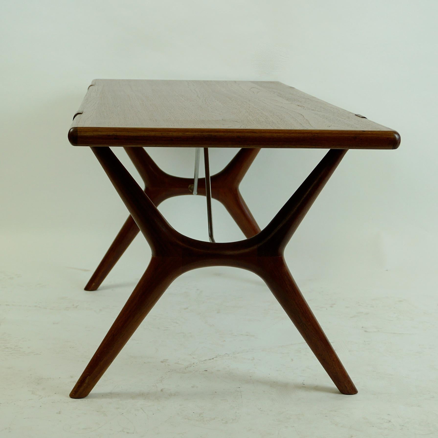 Scandinavian Modern Teak Coffee Table by Karl Erik Ekselius for J.O.C. Vetlanda For Sale 3