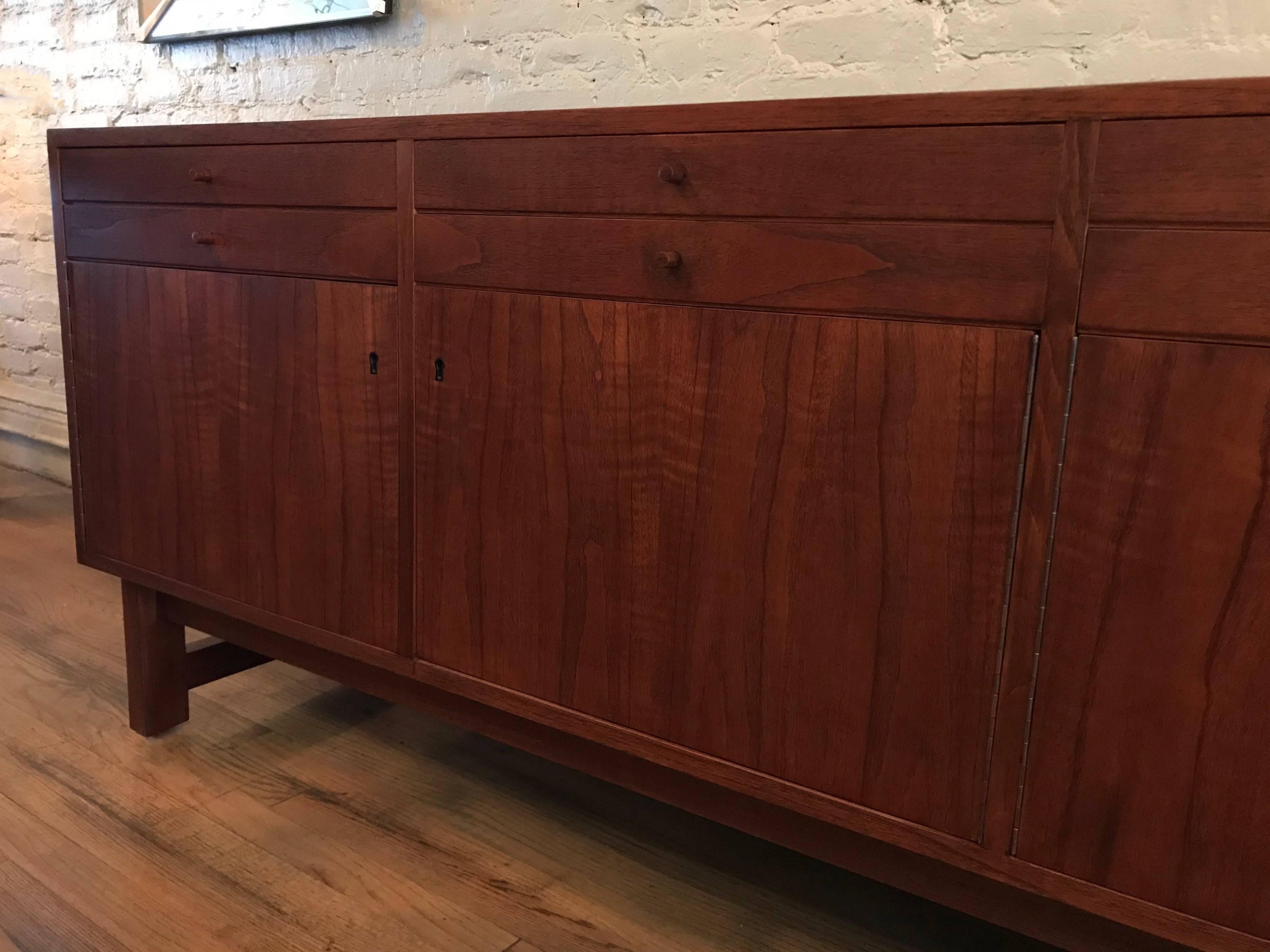 Scandinavian Modern Teak Credenza Made in Sweden In Excellent Condition In Brooklyn, NY