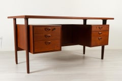 Scandinavian Modern Teak Desk by Kai Kristiansen by Fm Møbler, 1960s