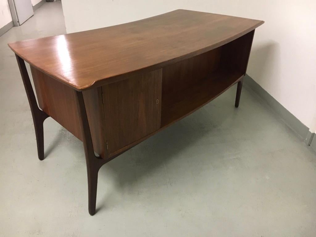 Scandinavian Modern Teak Desk by Svend Madsen for HP Hansen, Denmark 1960s 11