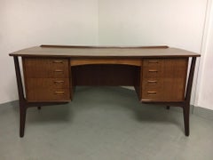 Scandinavian Modern Teak Desk by Svend Madsen for HP Hansen, Denmark 1960s