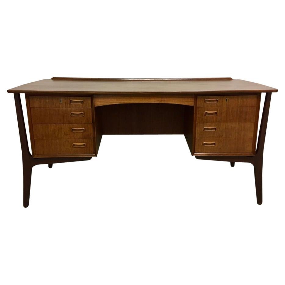 Scandinavian Modern Teak Desk by Svend Madsen for HP Hansen, Denmark 1960s