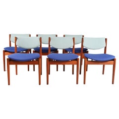 Scandinavian Modern Teak Dining Chairs by Finn Juhl