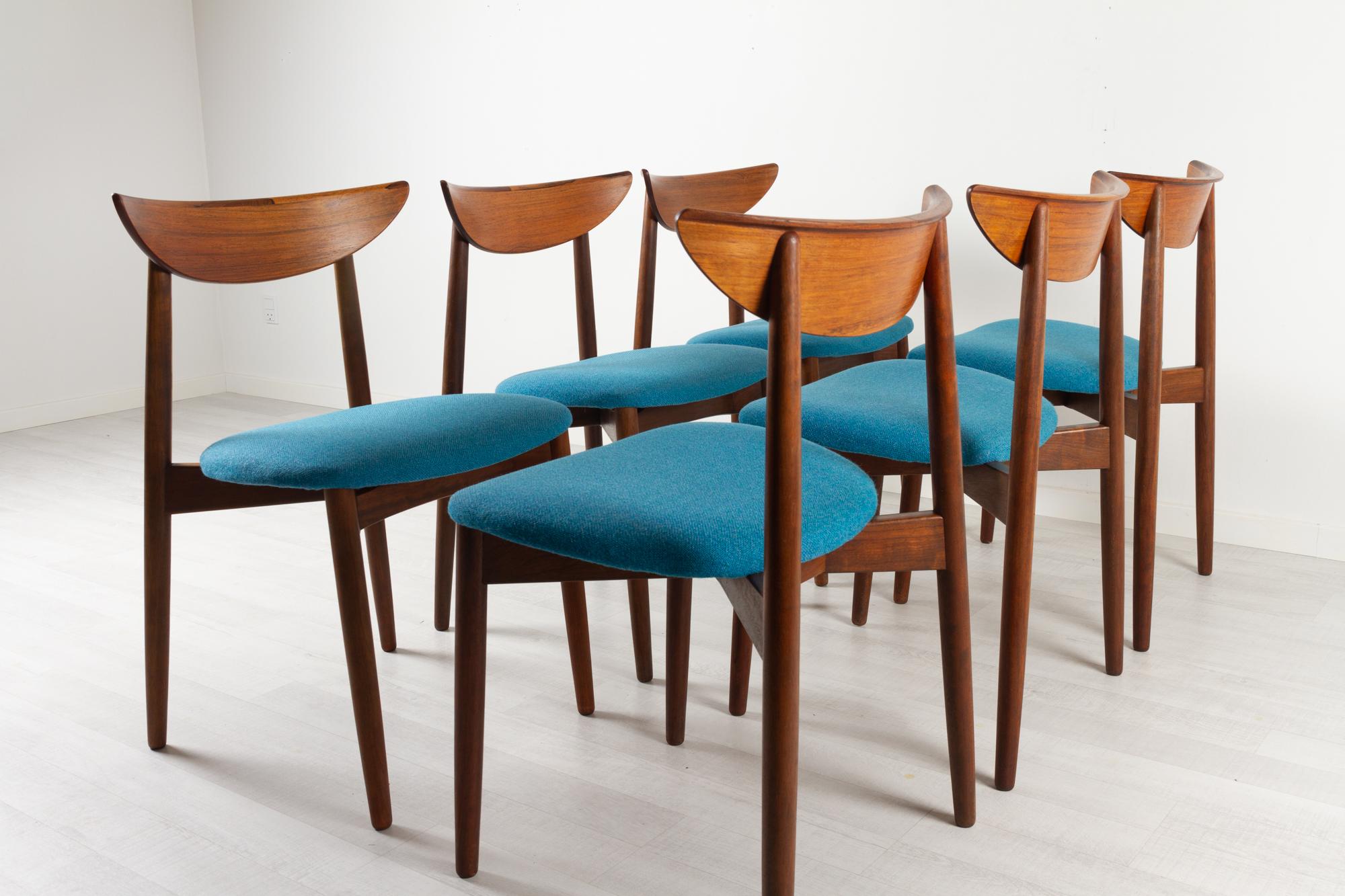 Scandinavian Modern Teak Dining Chairs by Harry Østergaard 1960s, Set of 6 1