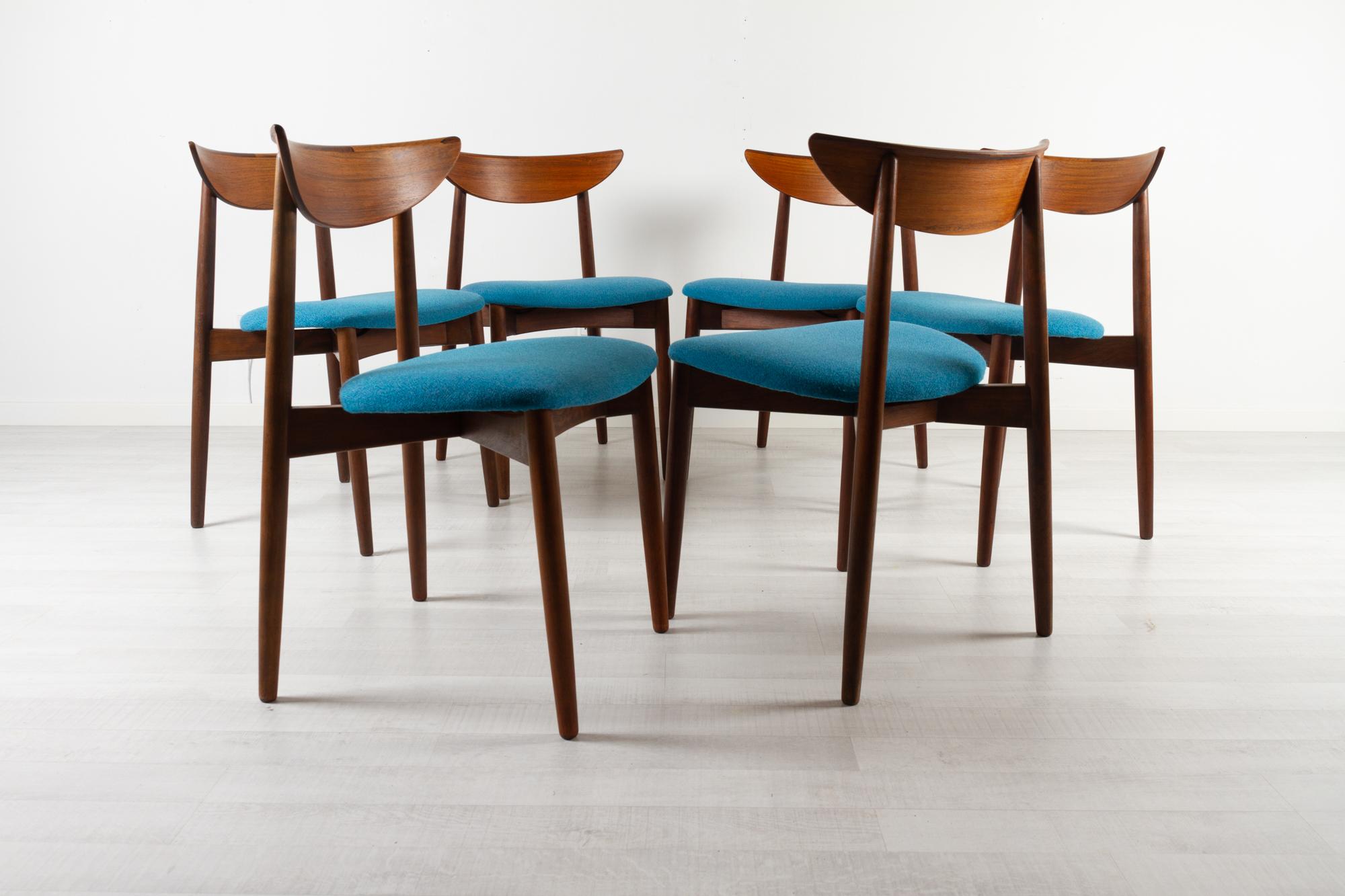 Scandinavian Modern Teak Dining Chairs by Harry Østergaard 1960s, Set of 6 3