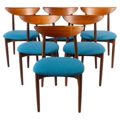 Scandinavian Modern Teak Dining Chairs by Harry Østergaard 1960s, Set of 6