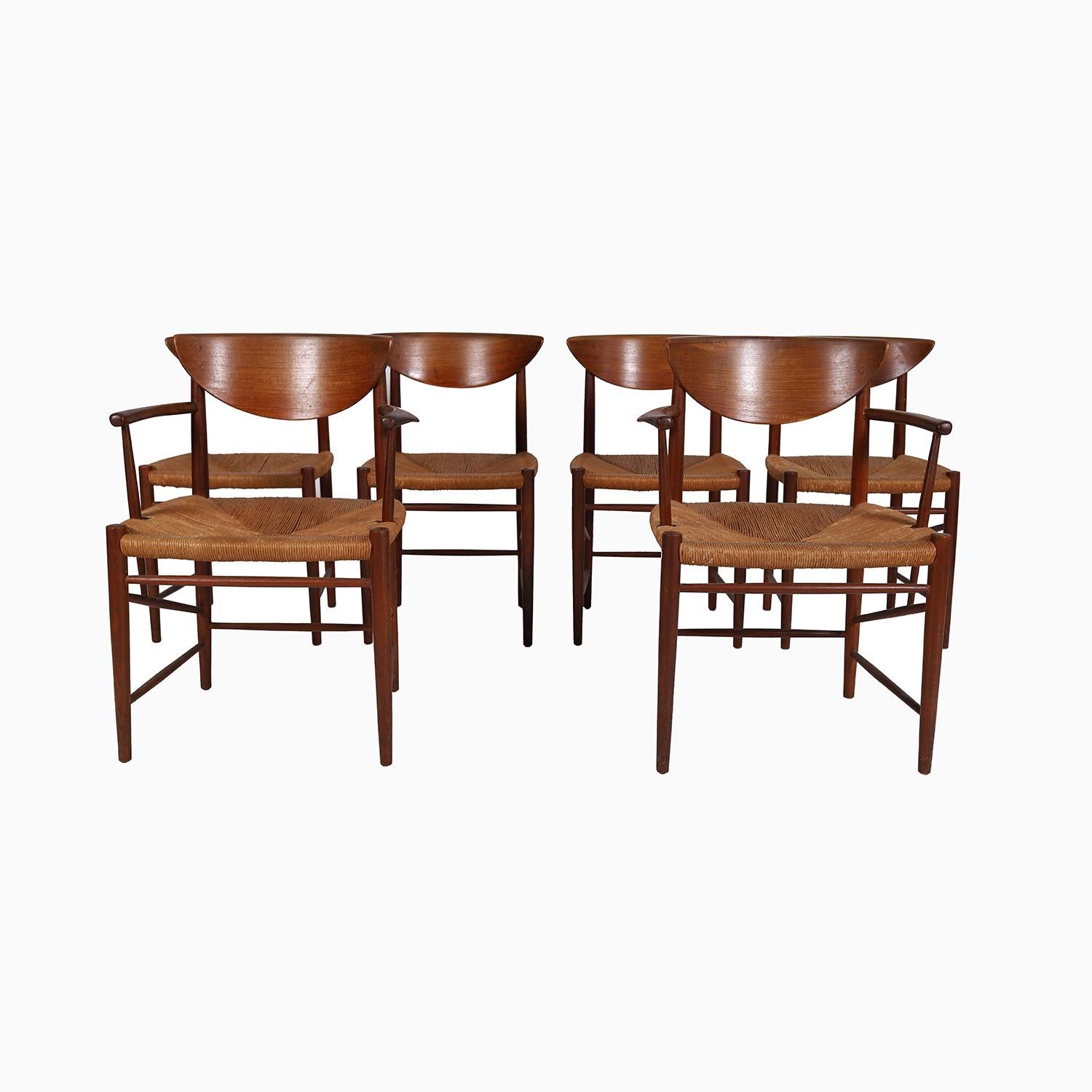 XX secolo Sedie da pranzo in teak The Modern Scandinavian di Peter Hvidt & Orla Mølgaard in vendita
