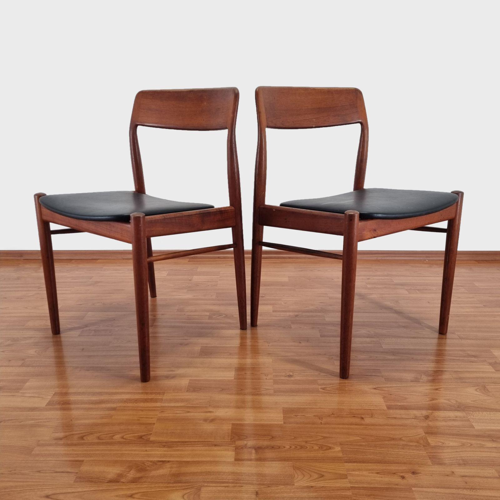 Chaises de salle à manger scandinaves modernes en teck, Design/One Möller, Danemark années 60 en vente 5