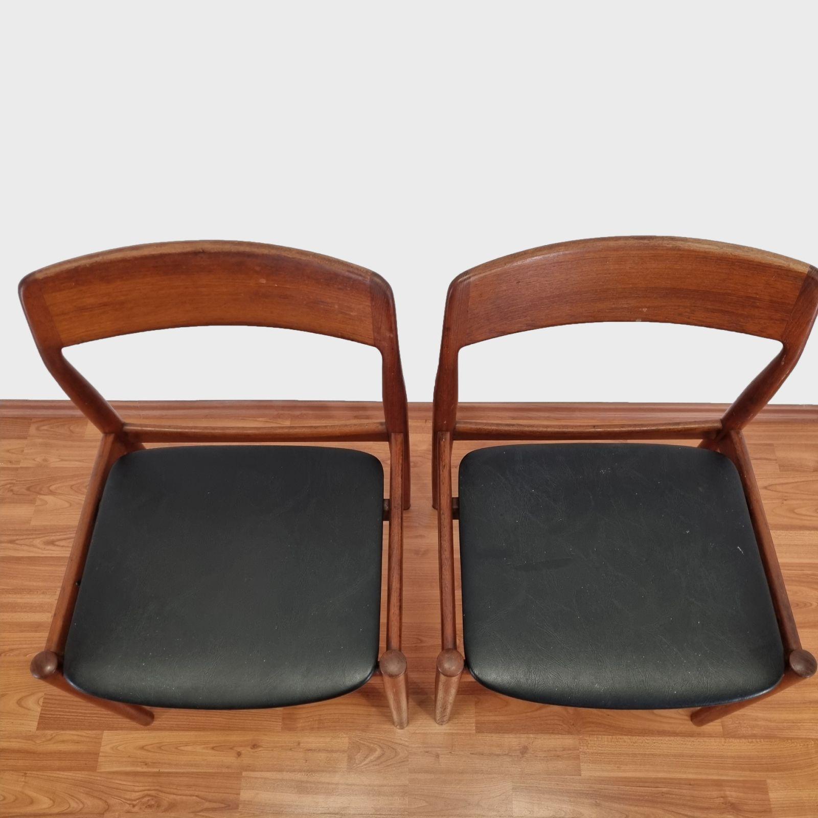 Mid-20th Century Scandinavian Modern Teak Dining Chairs, Design By Niels Otto Möller, Denmark 60s For Sale