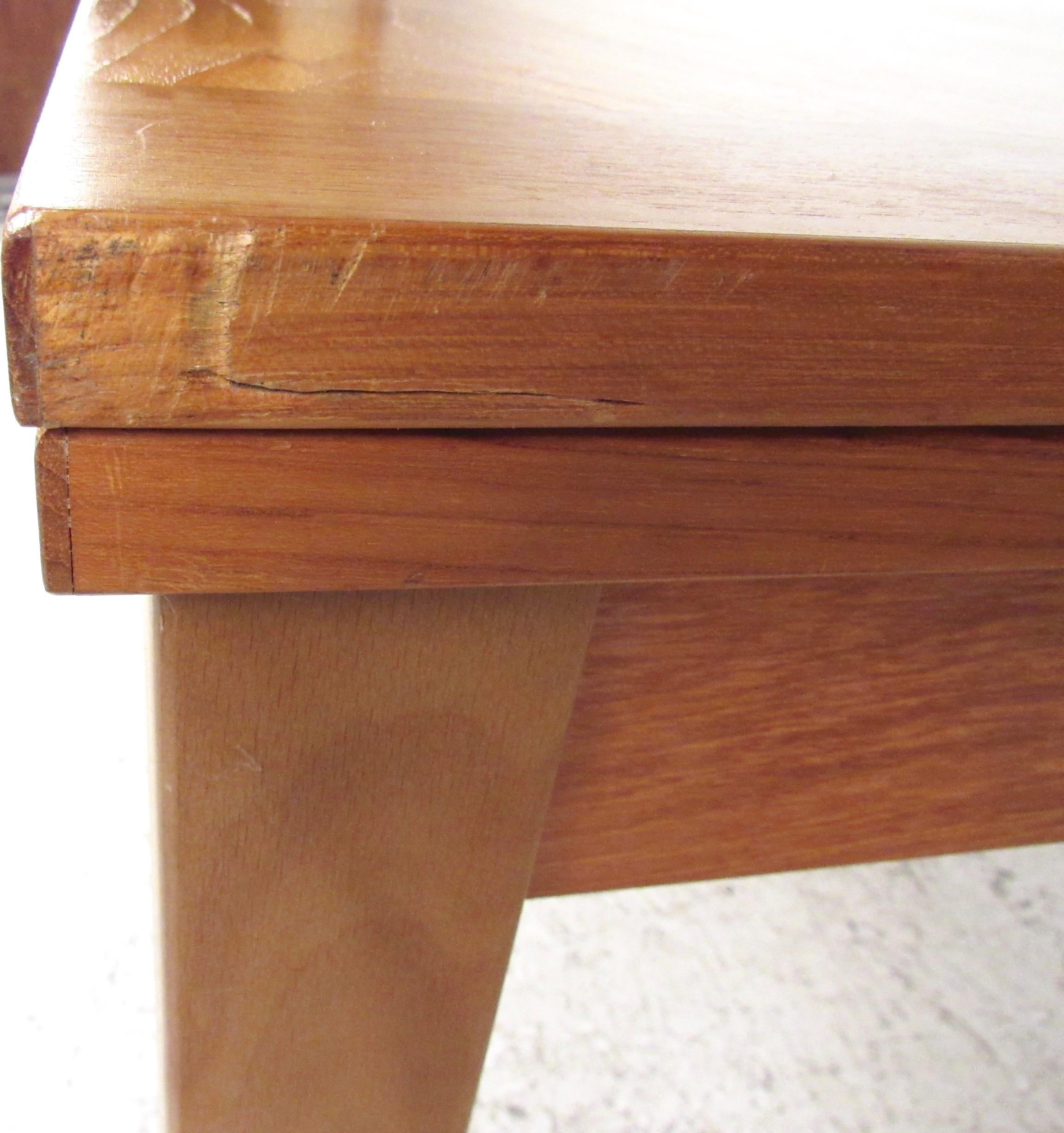 Scandinavian Modern Teak Dining Table with Draw Leaf Extension 2