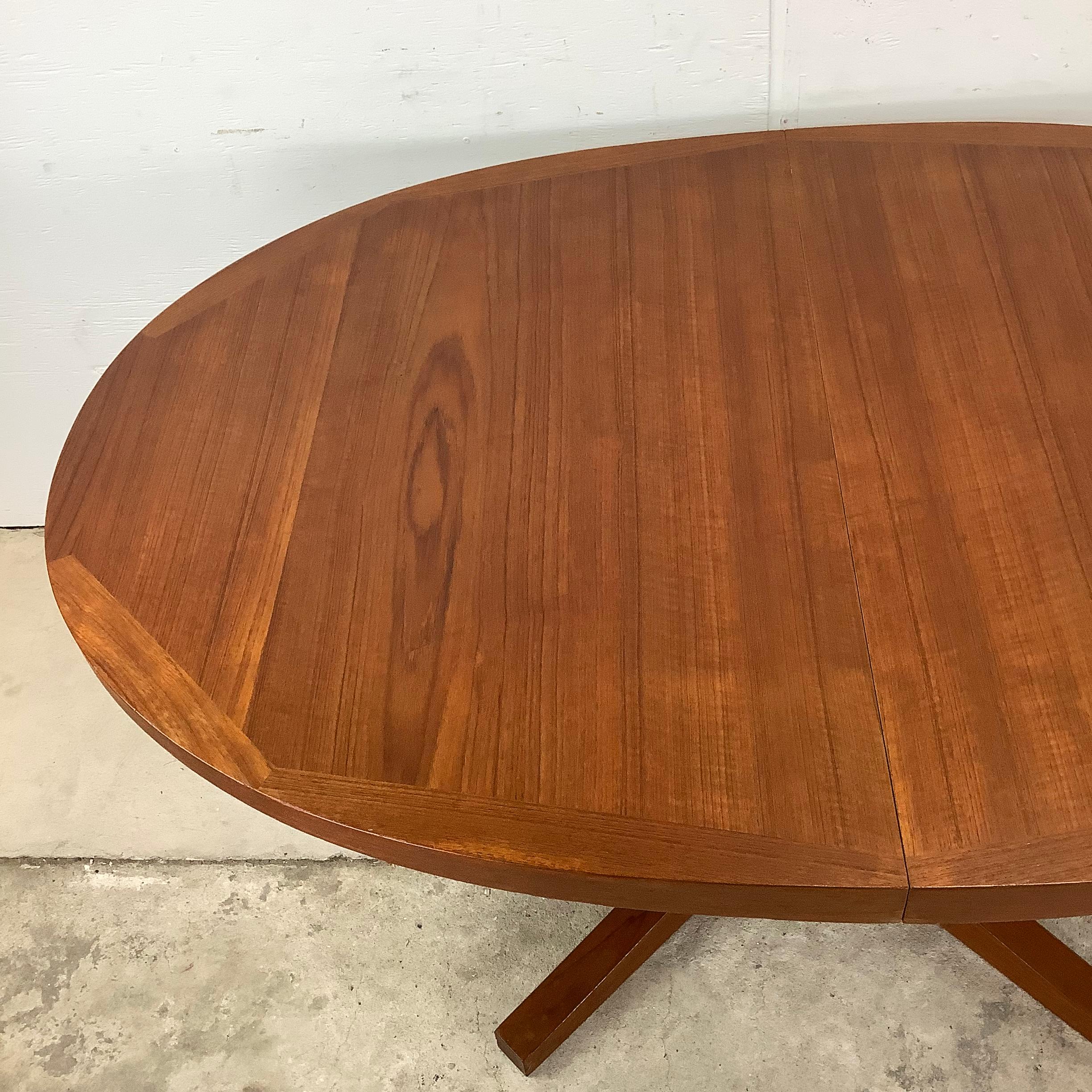 Scandinavian Modern Teak Dining Table With Two Leaves by Dyrlund 9