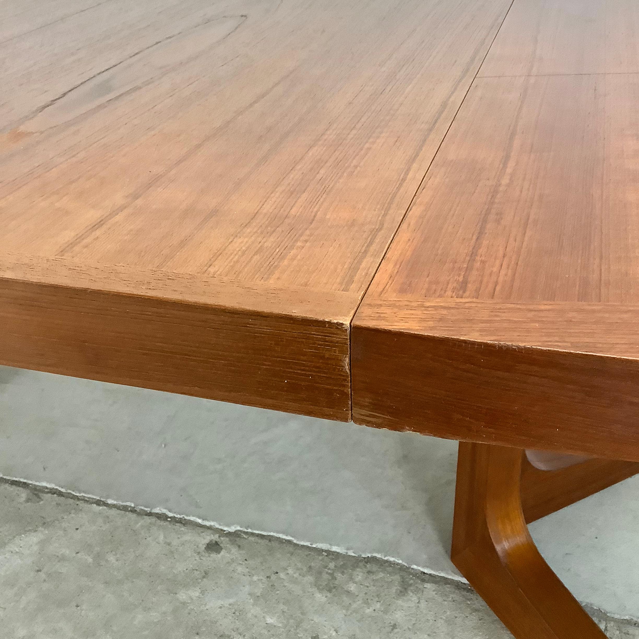 Scandinavian Modern Teak Dining Table With Two Leaves by Dyrlund 13