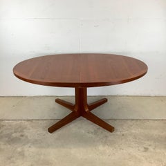 Scandinavian Modern Teak Dining Table With Two Leaves by Dyrlund