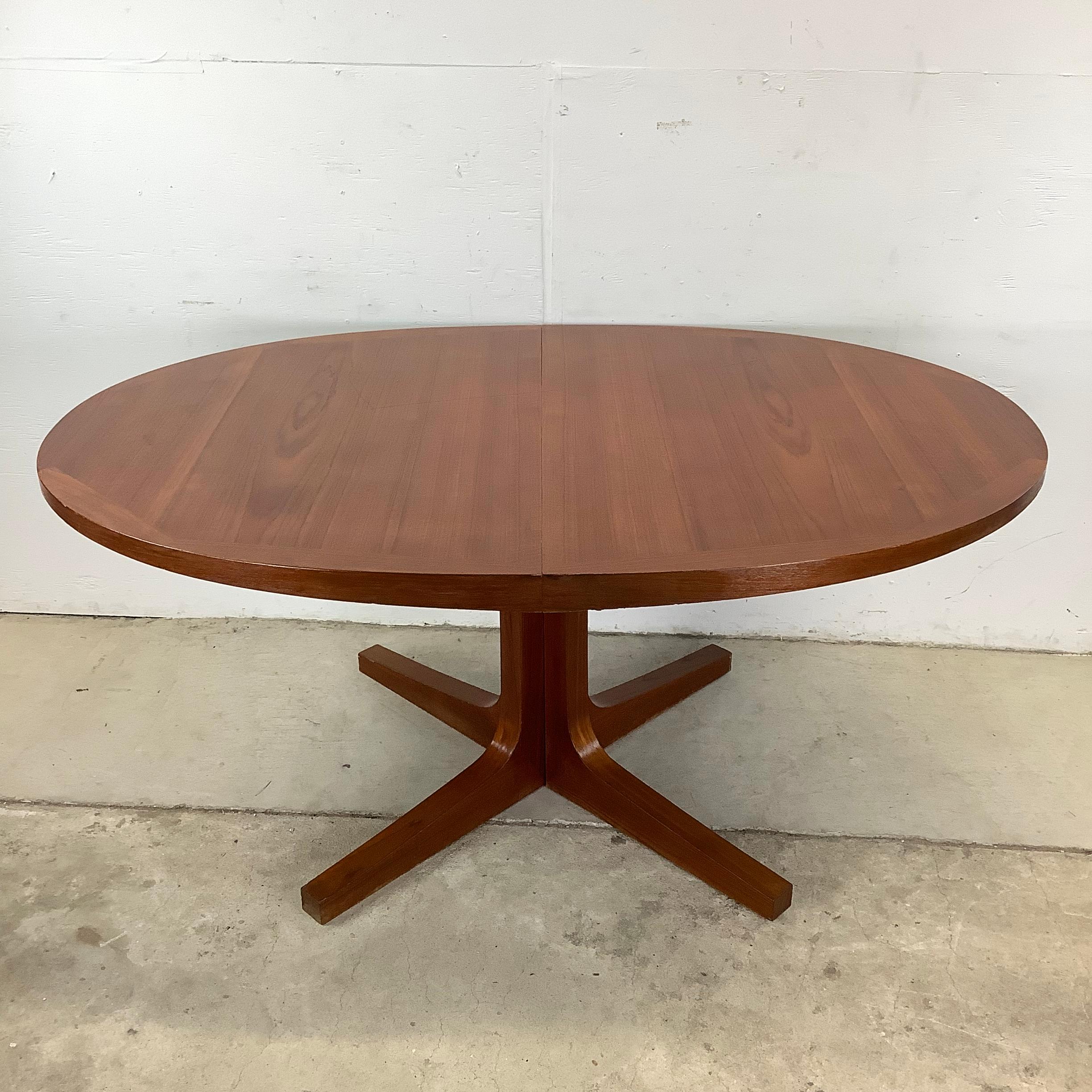 Scandinavian Modern Teak Dining Table With Two Leaves by Dyrlund 2