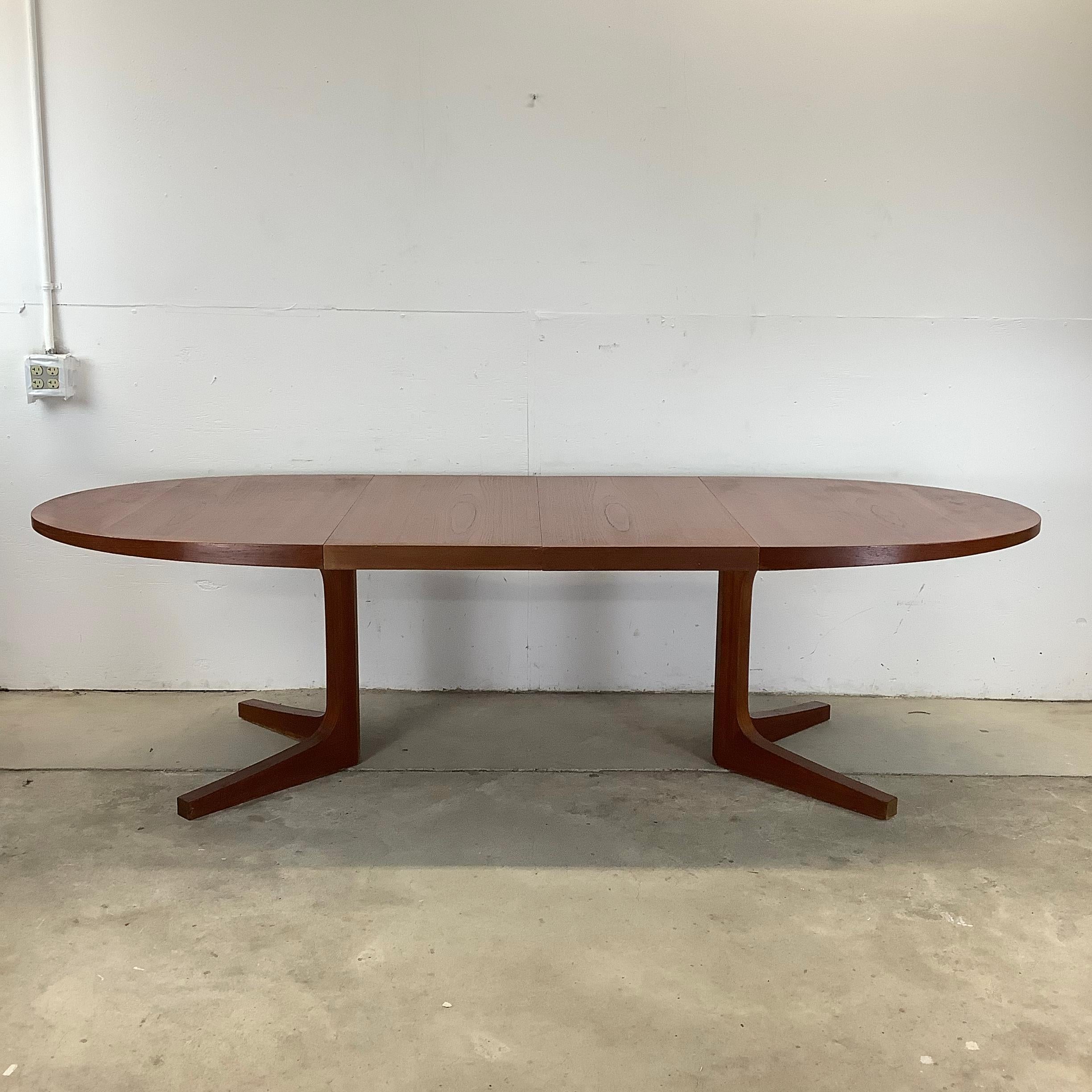 Scandinavian Modern Teak Dining Table With Two Leaves by Dyrlund 3