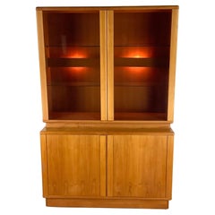 Used Scandinavian Modern Teak Display Hutch by Nordic Furniture