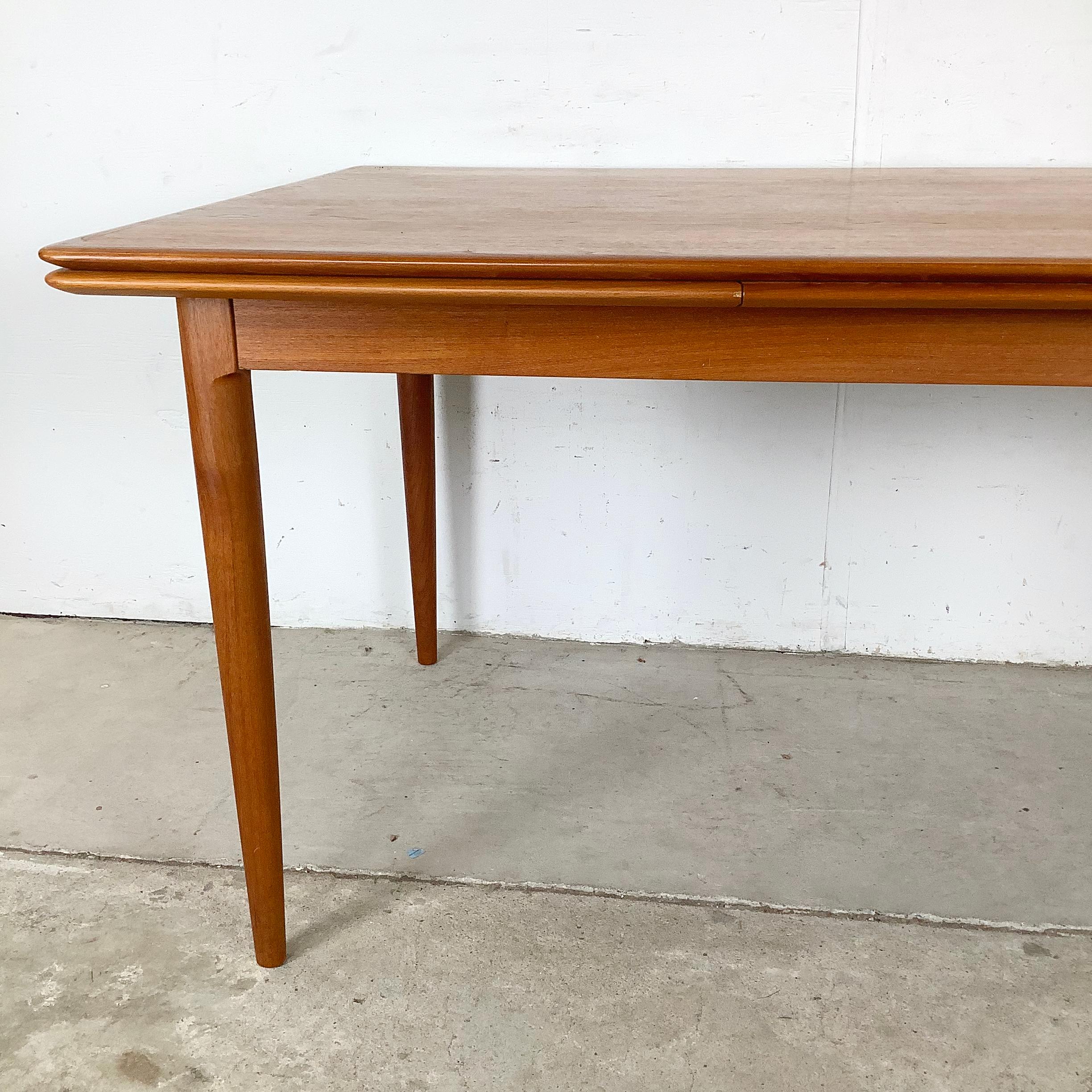 Scandinavian Modern Teak Draw Leaf Dining Table by Skovmand & Andersen For Sale 5