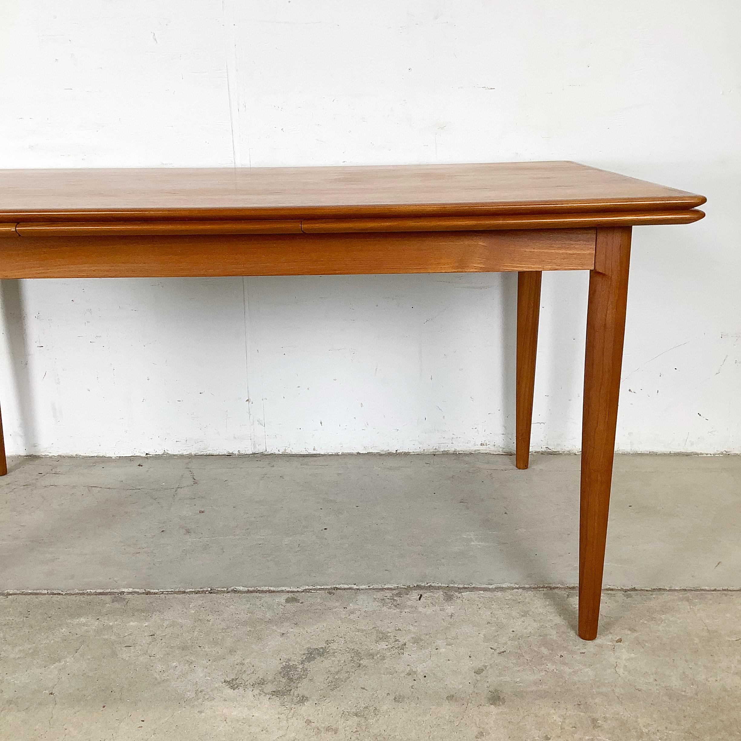 Scandinavian Modern Teak Draw Leaf Dining Table by Skovmand & Andersen For Sale 6