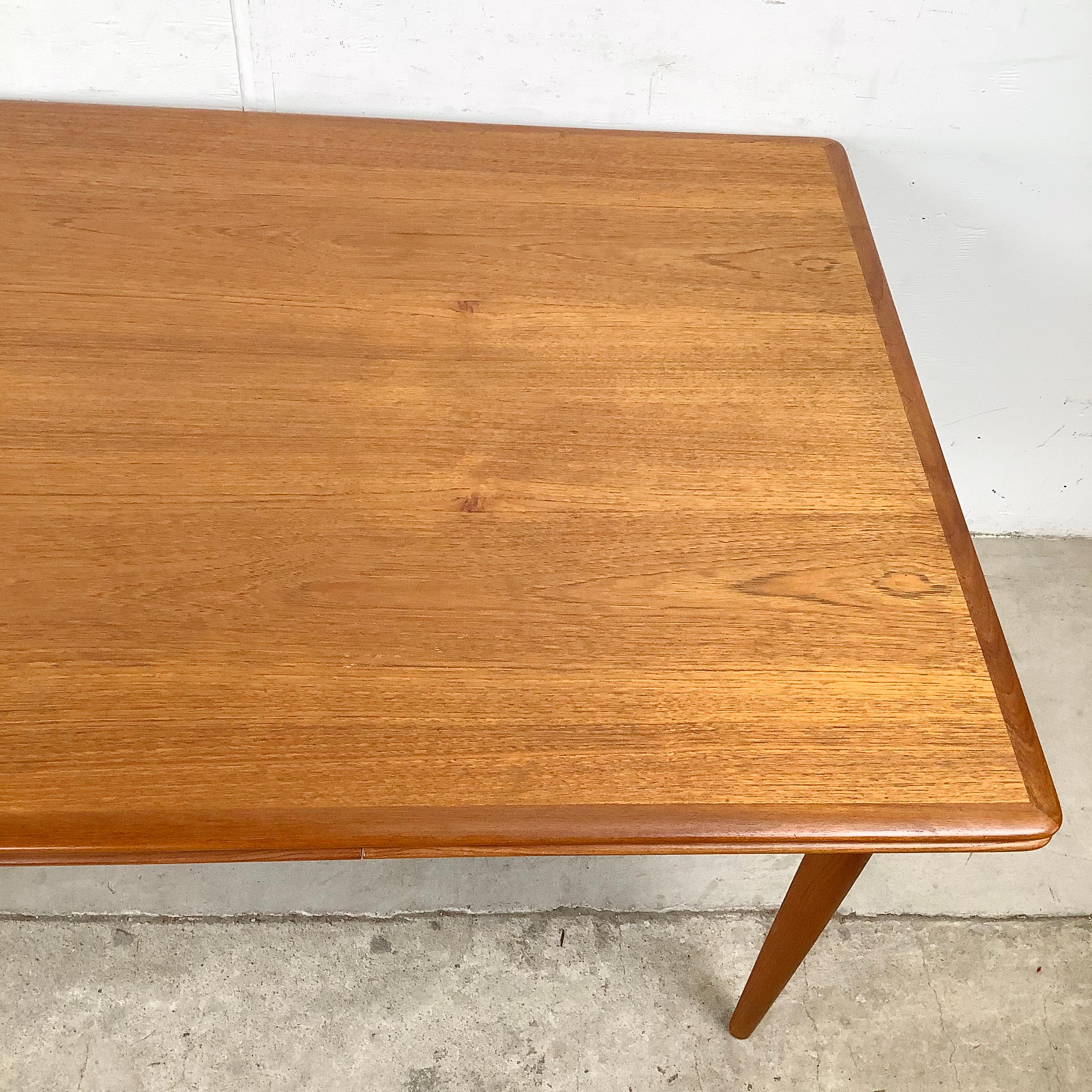 Scandinavian Modern Teak Draw Leaf Dining Table by Skovmand & Andersen For Sale 15