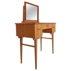 Vintage Scandinavian Modern Teak Dressing Table by AB Bjärni Bjärnum, 1950s, Sweden