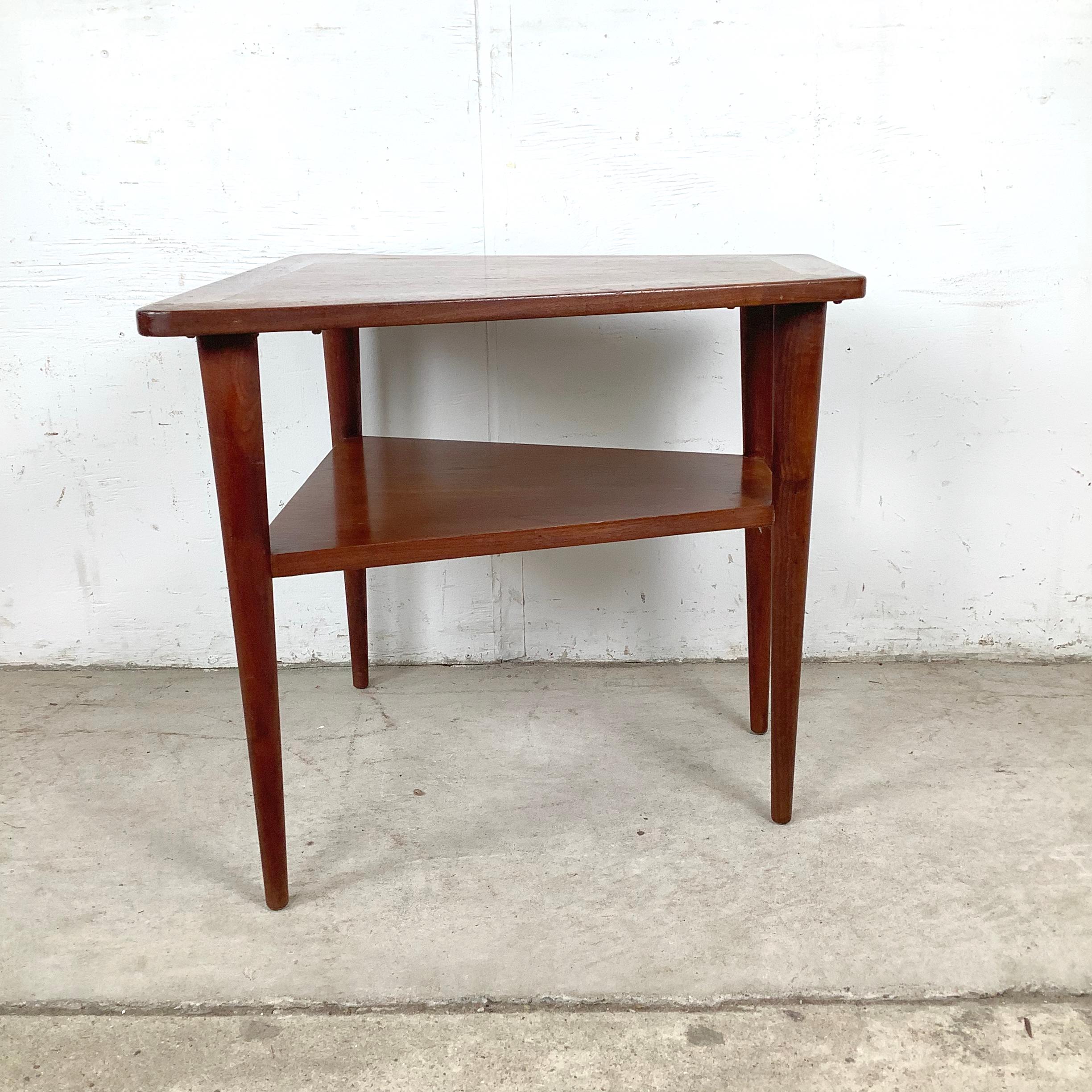 Mesa auxiliar de teca moderna escandinava en venta 4