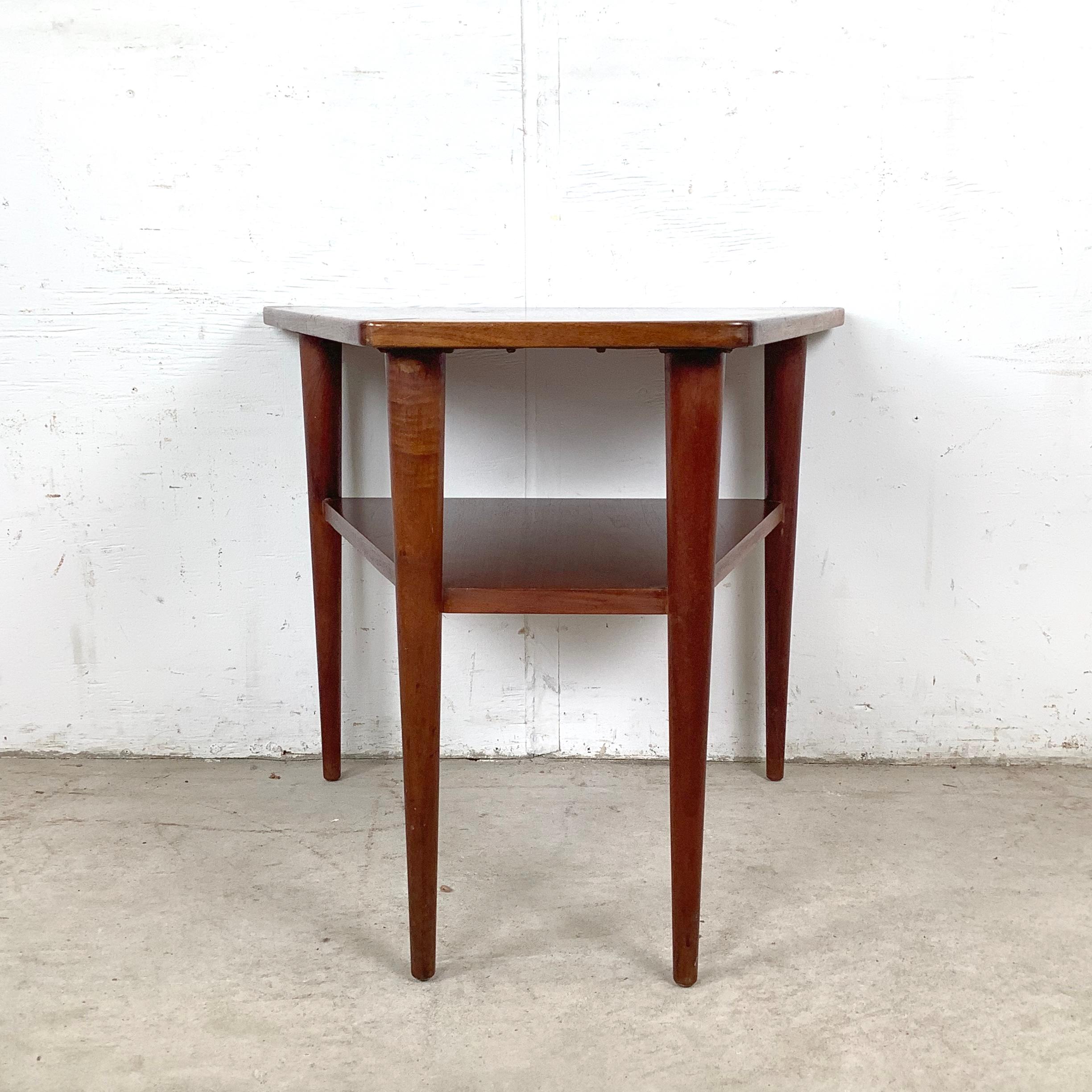 Mesa auxiliar de teca moderna escandinava en venta 11