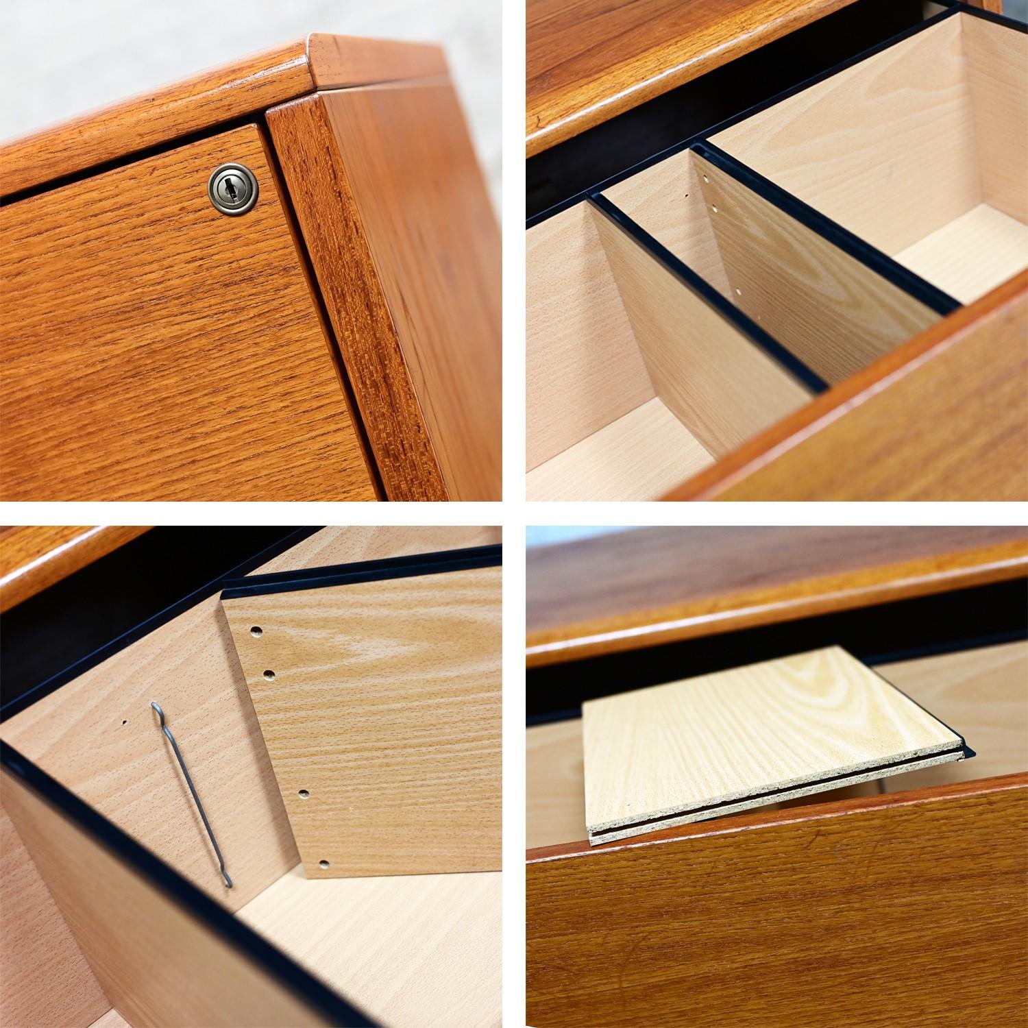 Scandinavian Modern Teak File Cabinet 2 Lateral Drawers by Jesper International 4