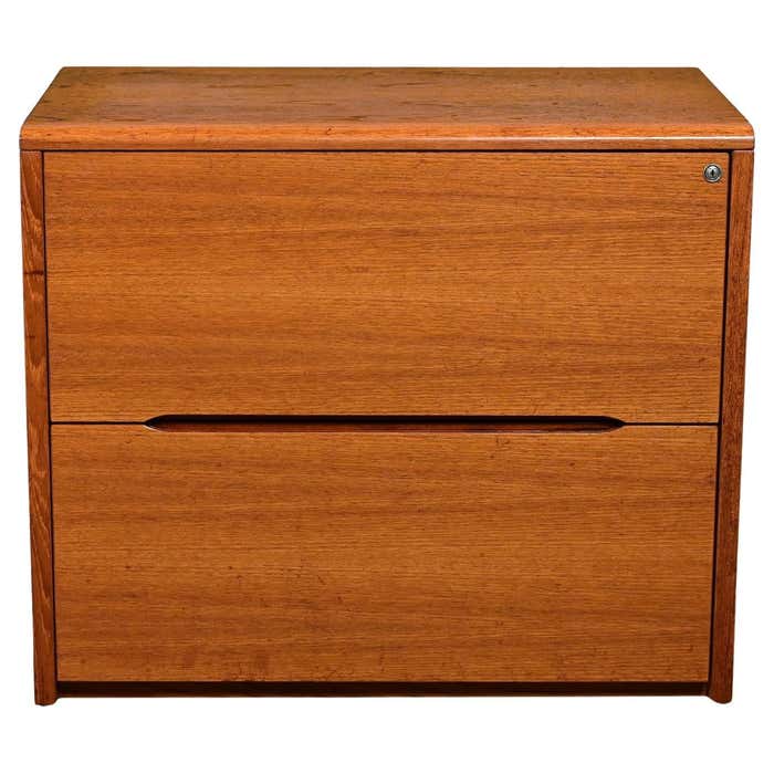 Teak Document Rack Scandinavian Modern Teak File Cabinet 2 Lateral Drawers by Jesper ...