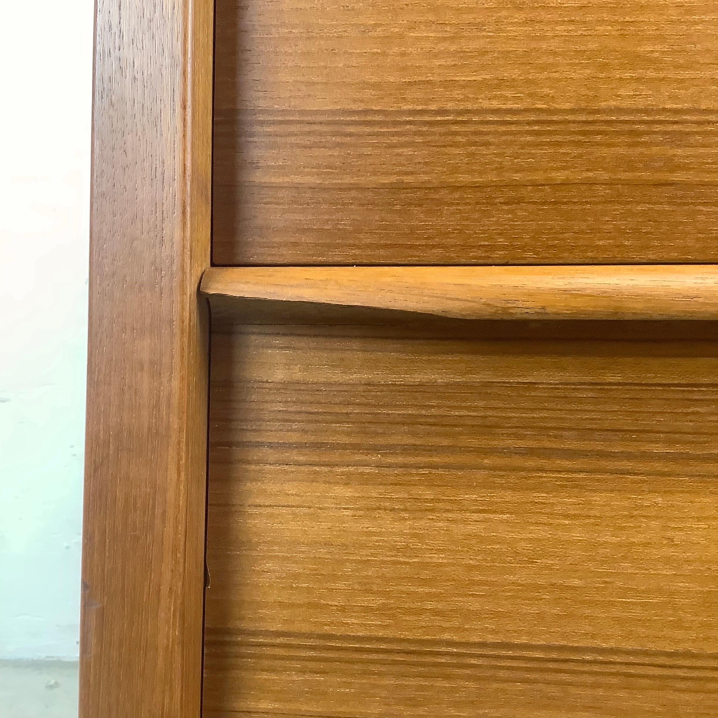 Scandinavian Modern Teak Five Drawer Highboy Dresser 8