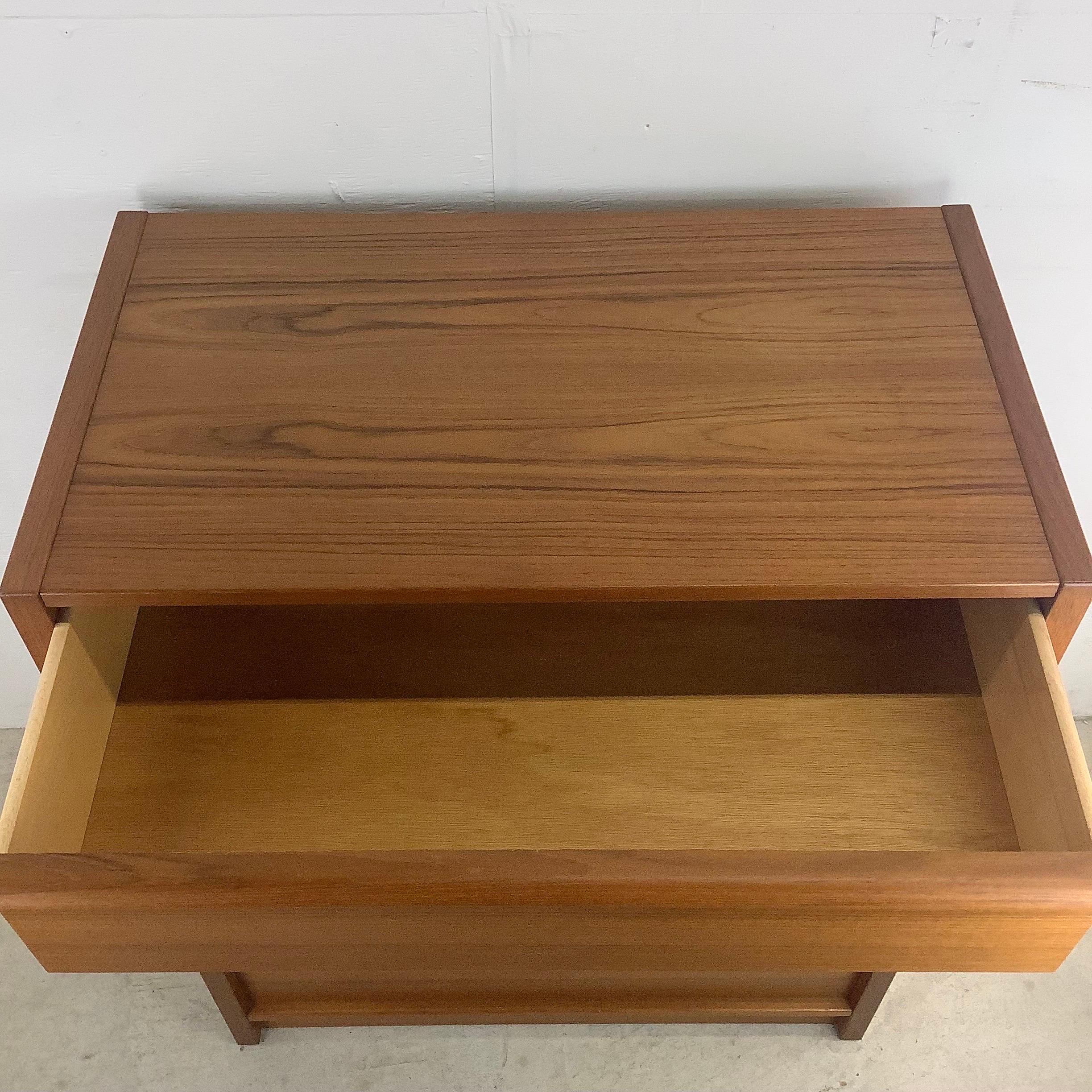 Mid-20th Century Scandinavian Modern Teak Five Drawer Highboy Dresser