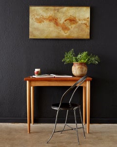 Scandinavian Modern Teak Flip-Top Dining Game Table