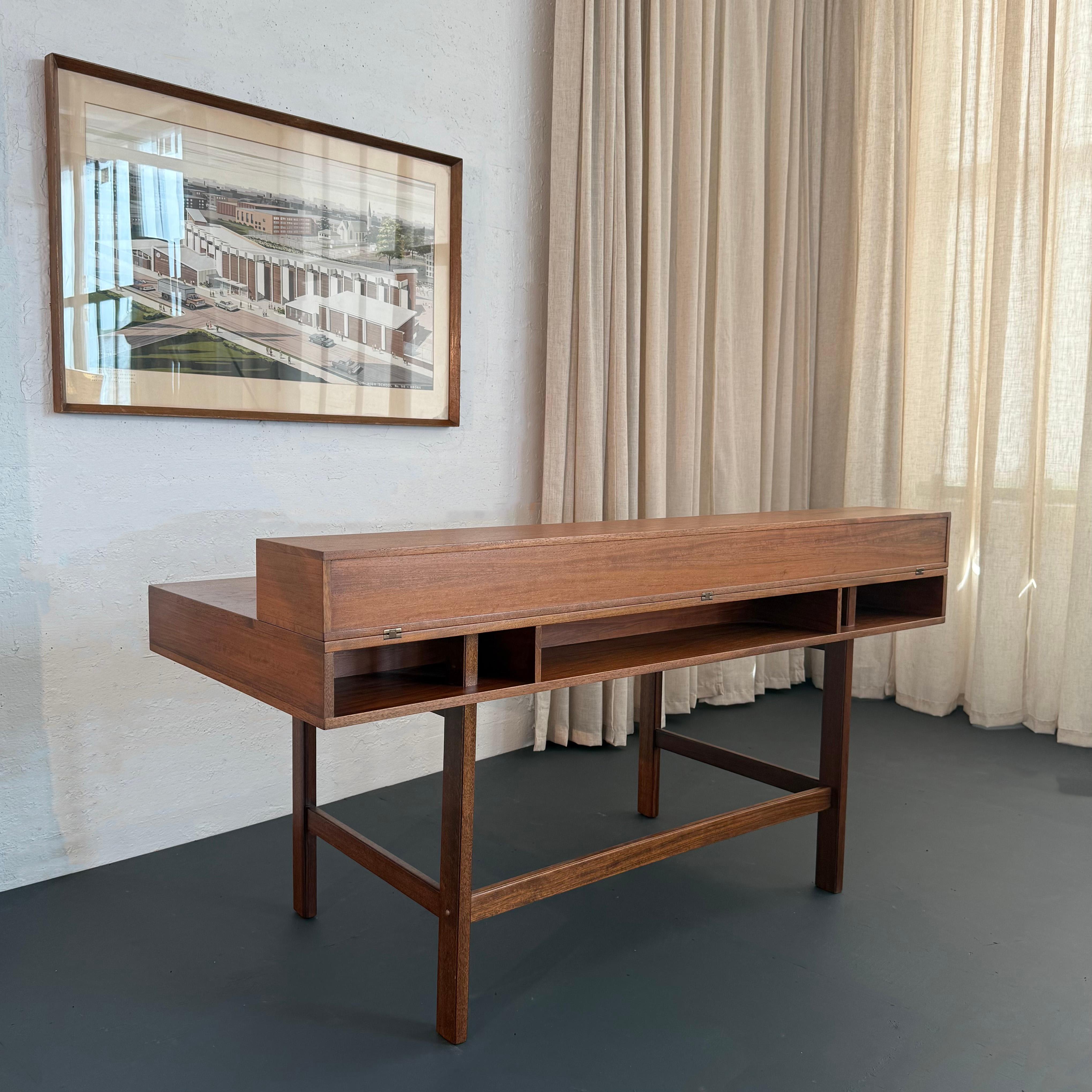 Scandinavian Modern Teak Flip-Top Partners Desk By Peter Løvig Nielsen For Sale 4