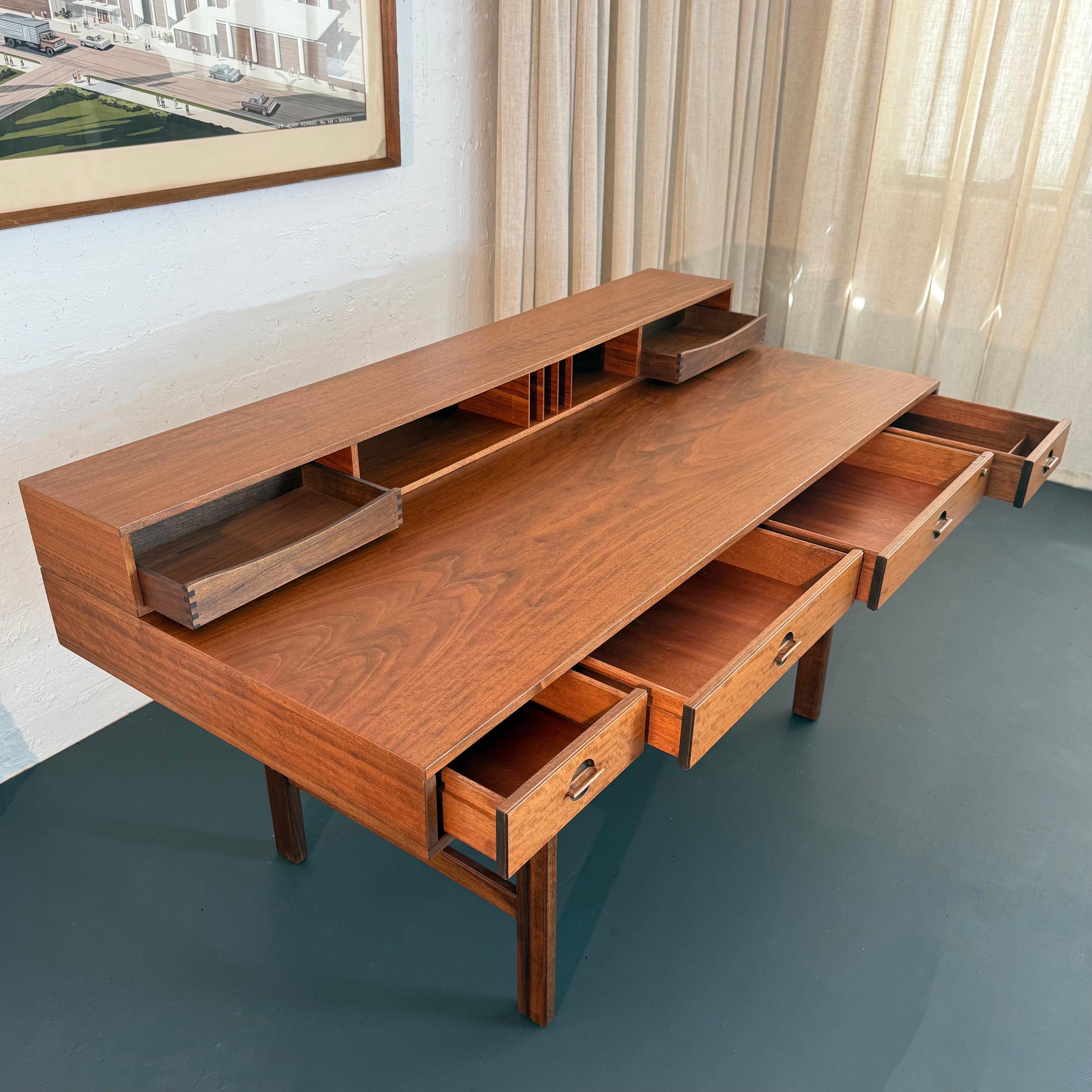 20th Century Scandinavian Modern Teak Flip-Top Partners Desk By Peter Løvig Nielsen For Sale