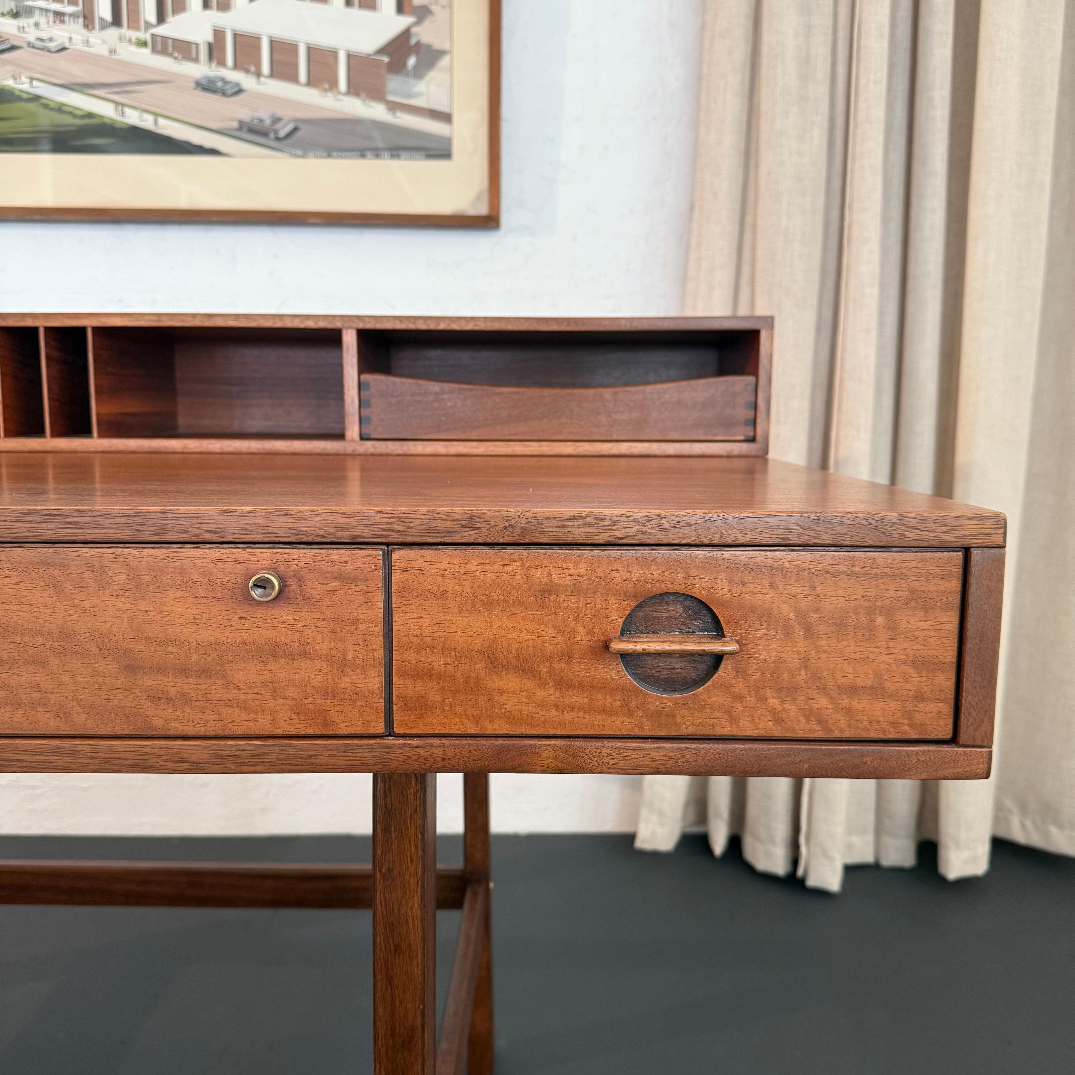 Scandinavian Modern Teak Flip-Top Partners Desk By Peter Løvig Nielsen For Sale 1
