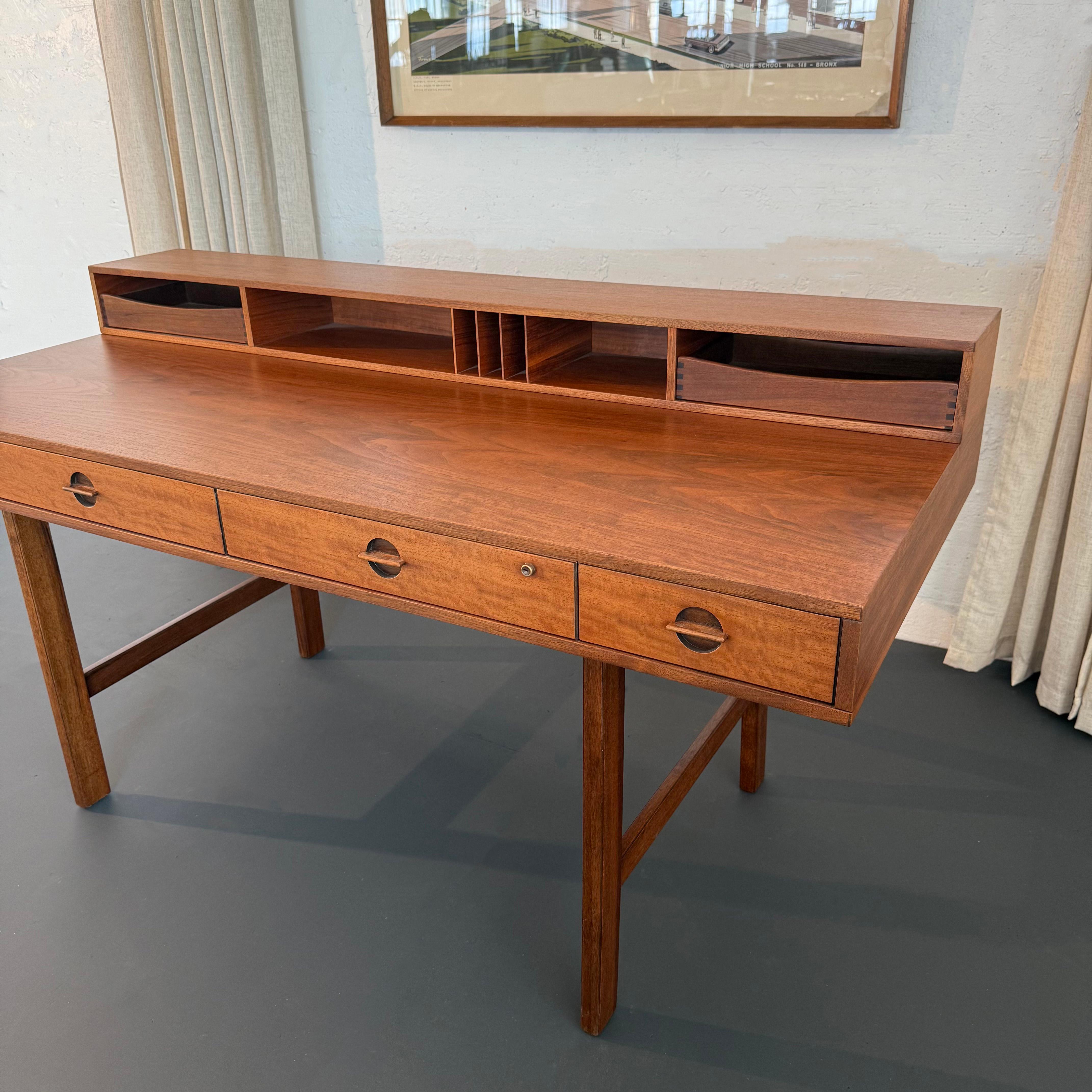 Scandinavian Modern Teak Flip-Top Partners Desk By Peter Løvig Nielsen For Sale 3