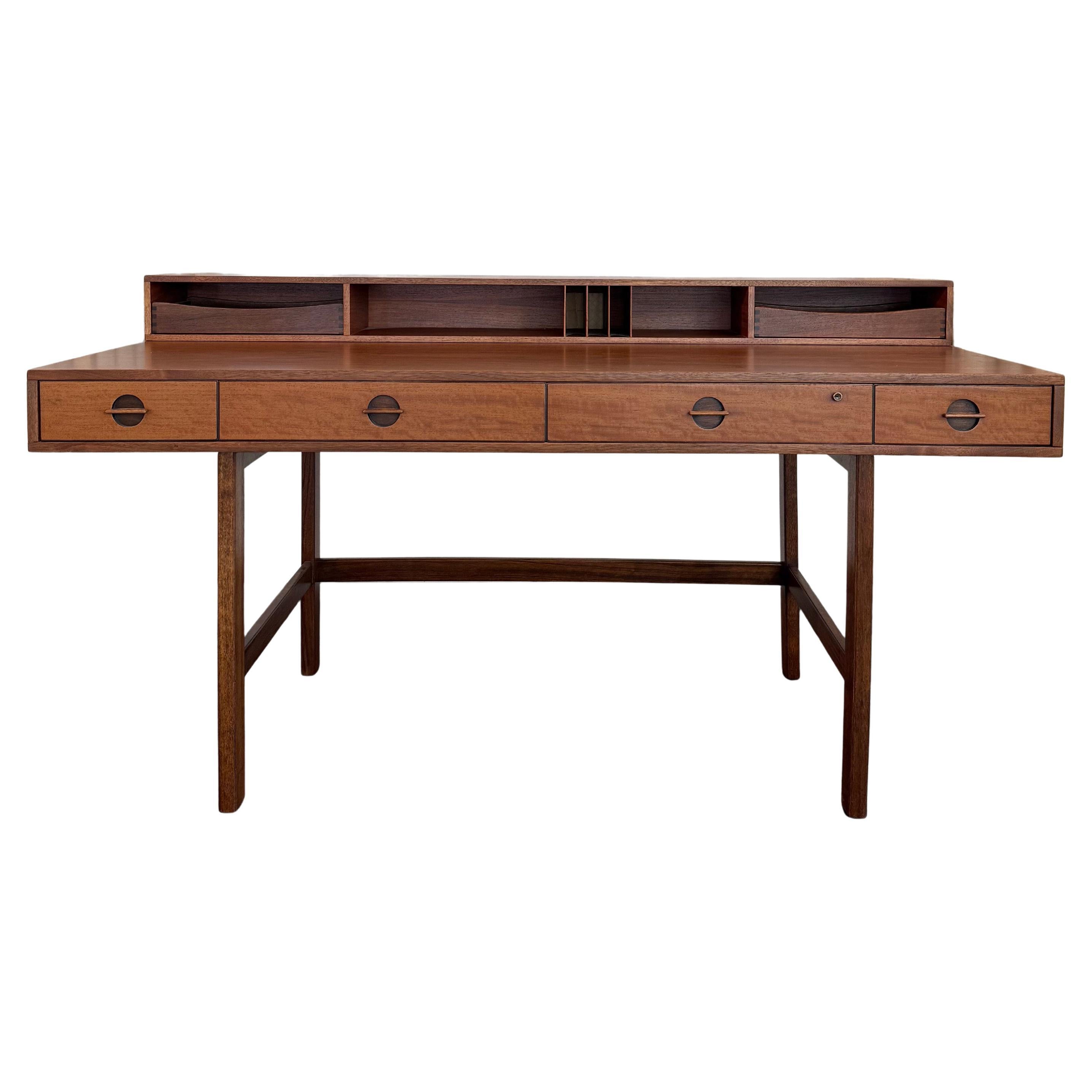 Scandinavian Modern Teak Flip-Top Partners Desk By Peter Løvig Nielsen