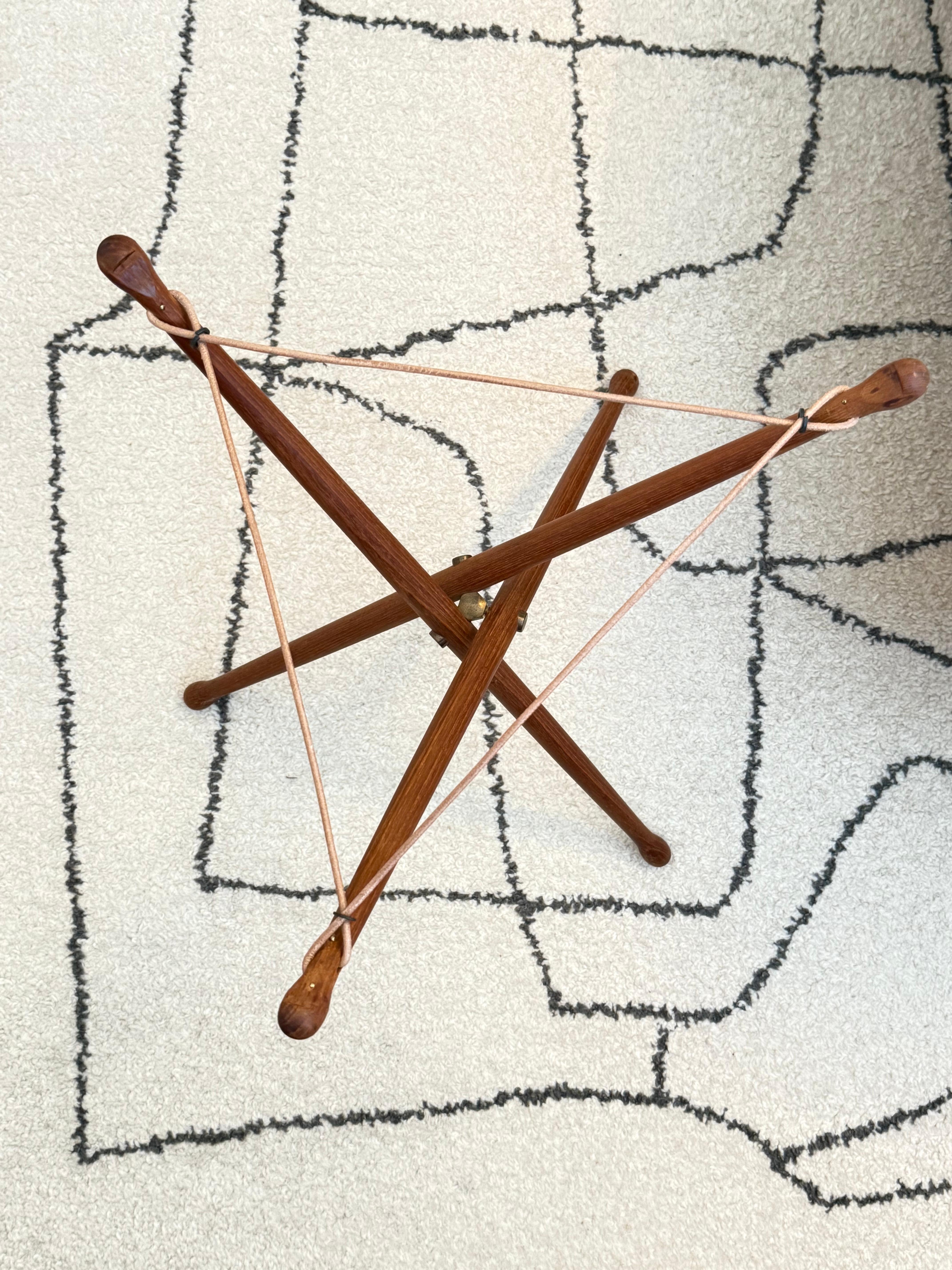 Scandinavian Modern Teak Folding Tray Table by by Nils Trautner For Sale 1
